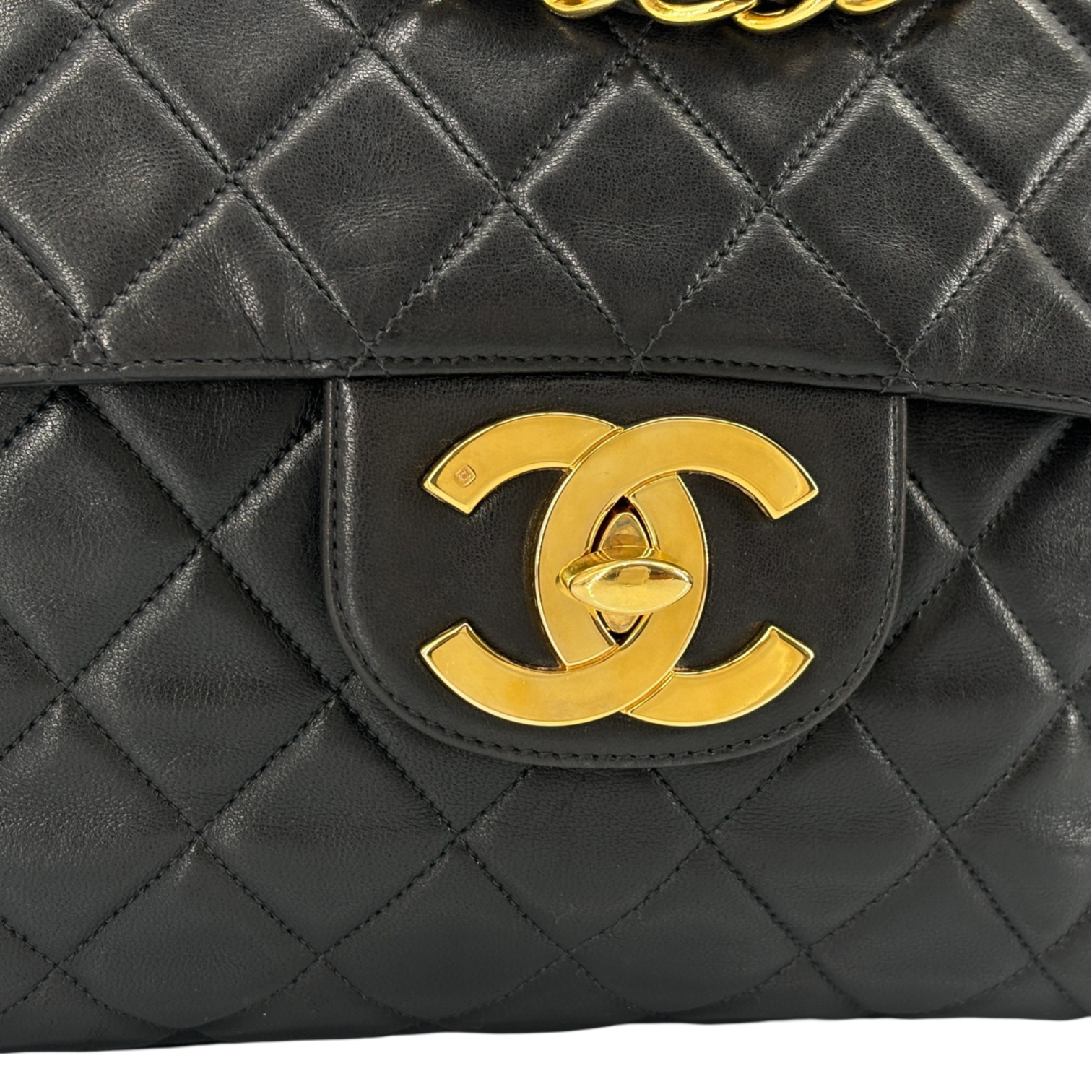 Chanel Timeless / Classique Maxi Single Flap Bag Black Matelassé Leather