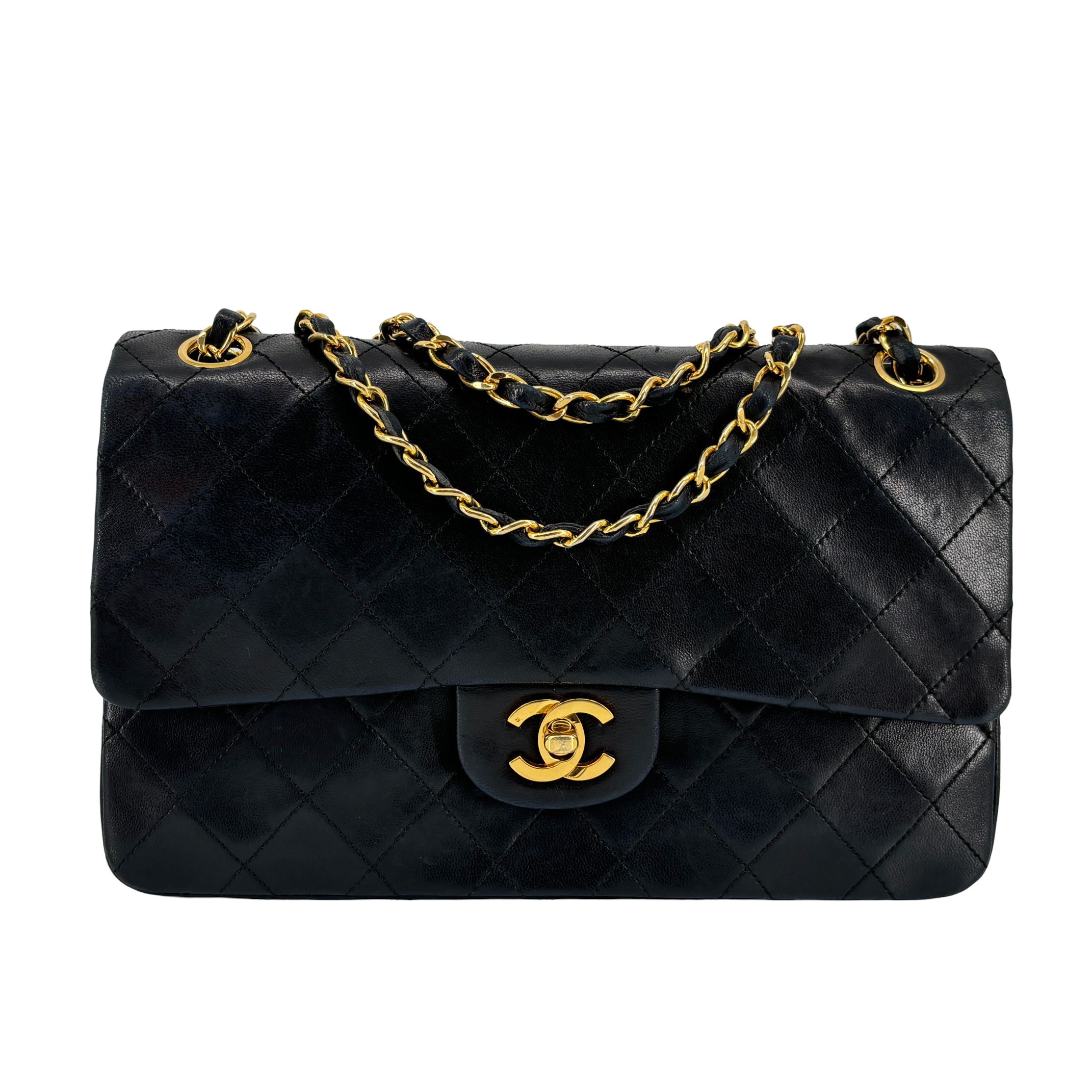 Chanel Timeless / Classique Double Flap Bag Black Matelassé Leather Medium incl. Dustbag