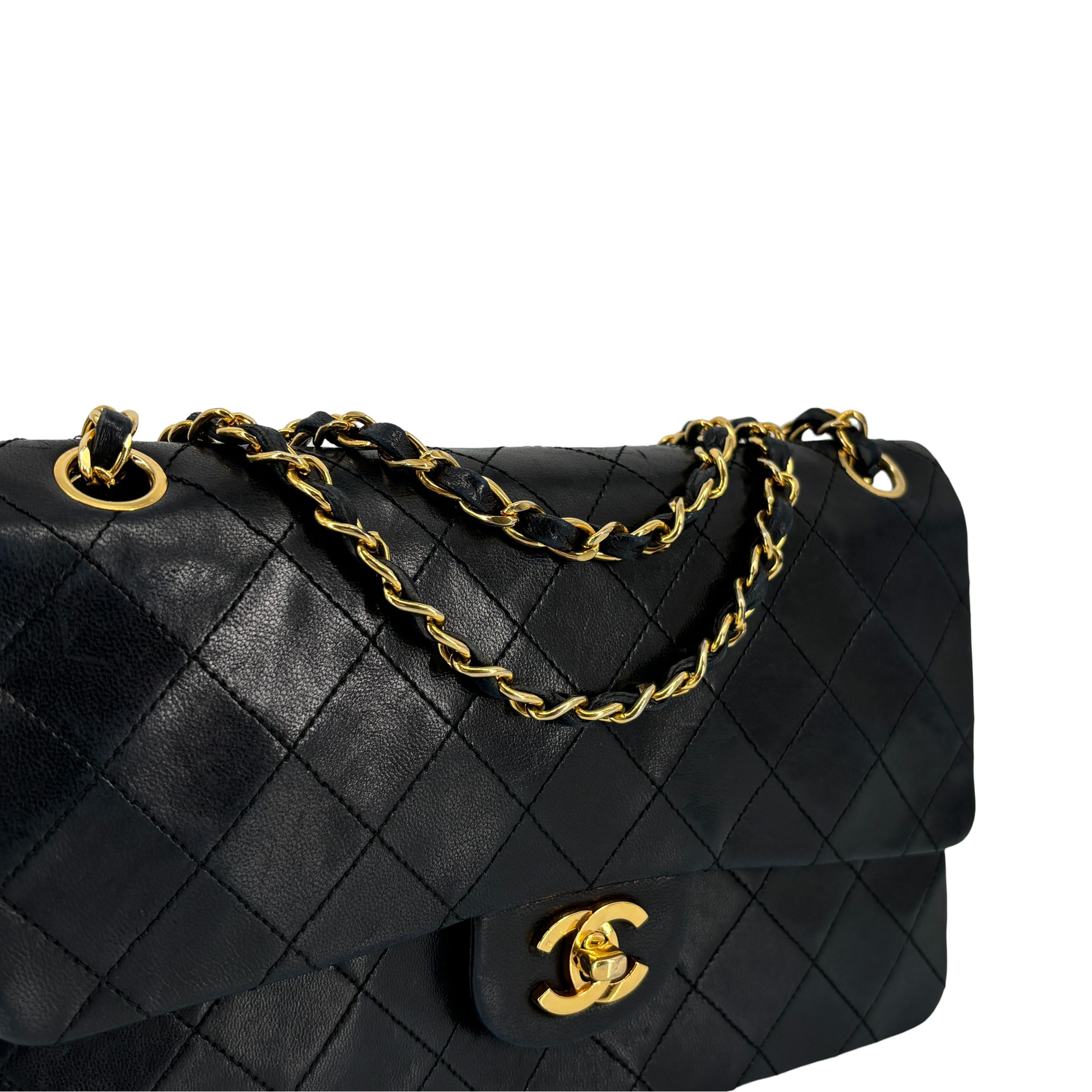 Chanel Timeless / Classique Double Flap Bag Black Matelassé Leather Medium incl. Dustbag