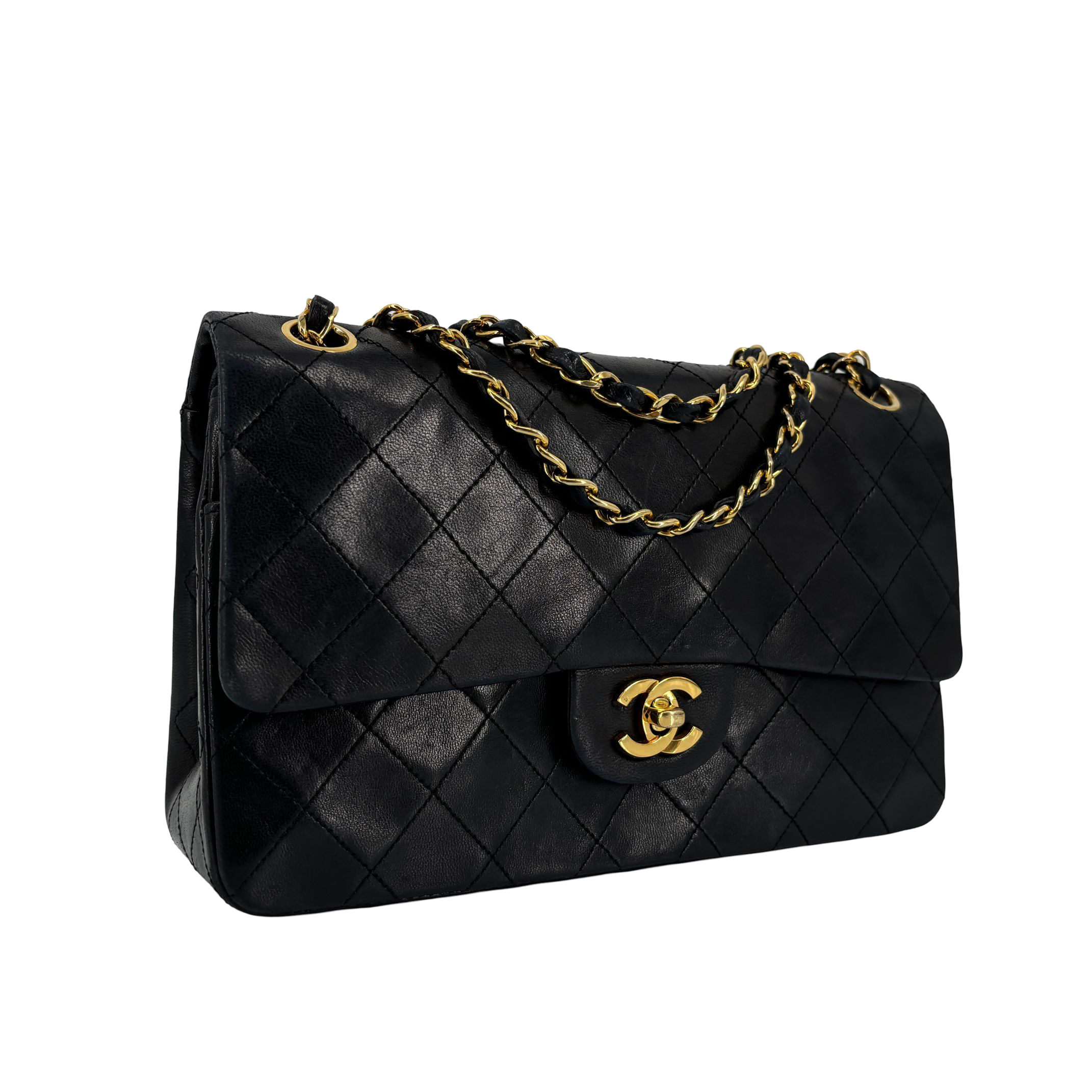 Chanel Timeless / Classique Double Flap Bag Black Matelassé Leather Medium incl. Dustbag