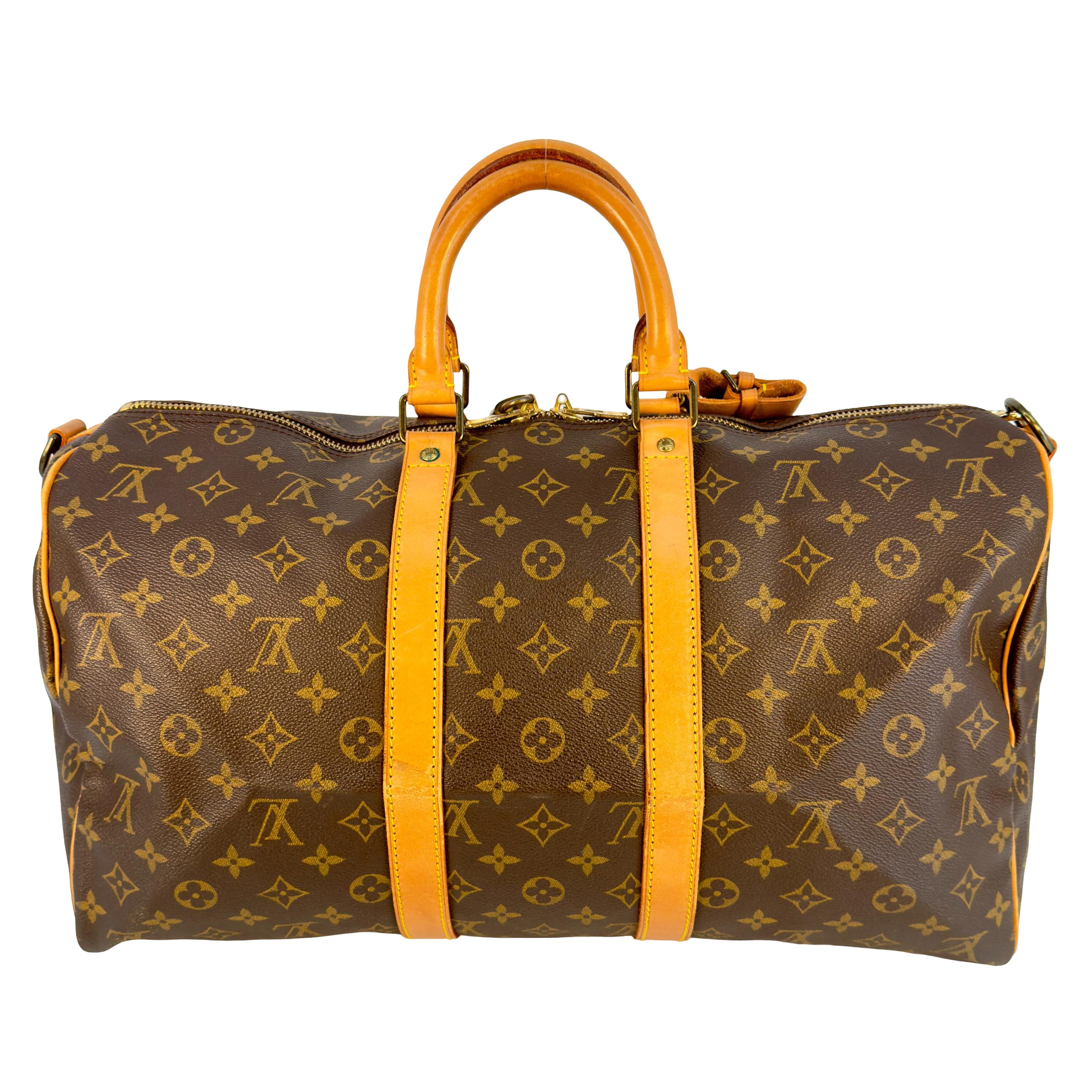 Louis Vuitton Keepall 45 Bandoulière Braun Monogram Canvas