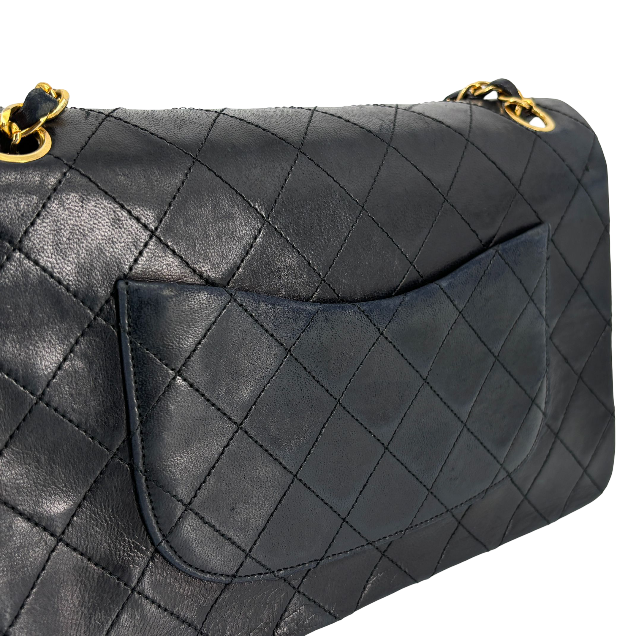 Chanel Timeless / Classique Double Flap Bag Black Matelassé Leather Medium incl. Dustbag