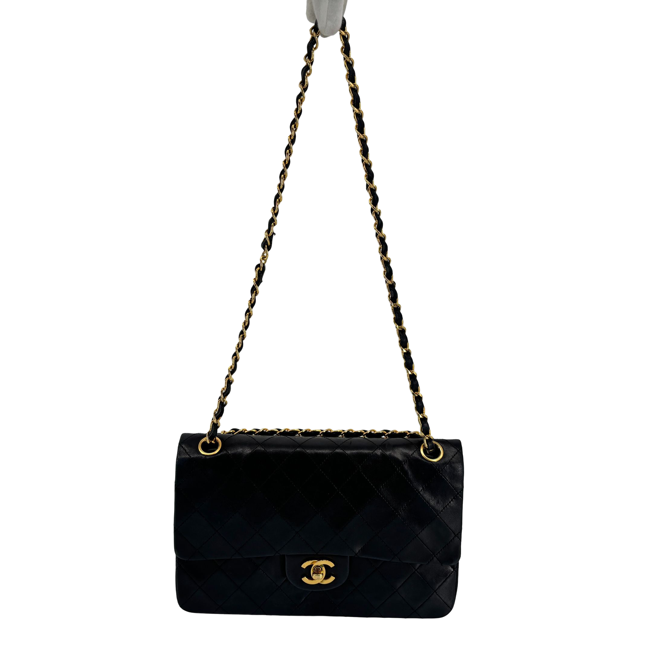 Chanel Timeless / Classique Double Flap Bag Black Matelassé Leather Medium incl. Dustbag