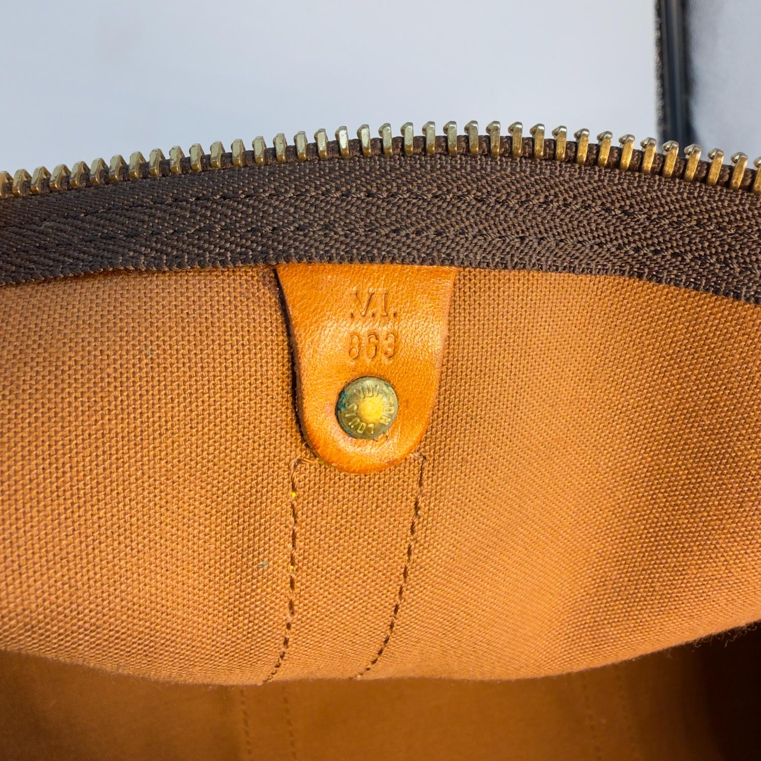 Louis Vuitton Keepall 60 Bandoulière Braun Monogram Canvas