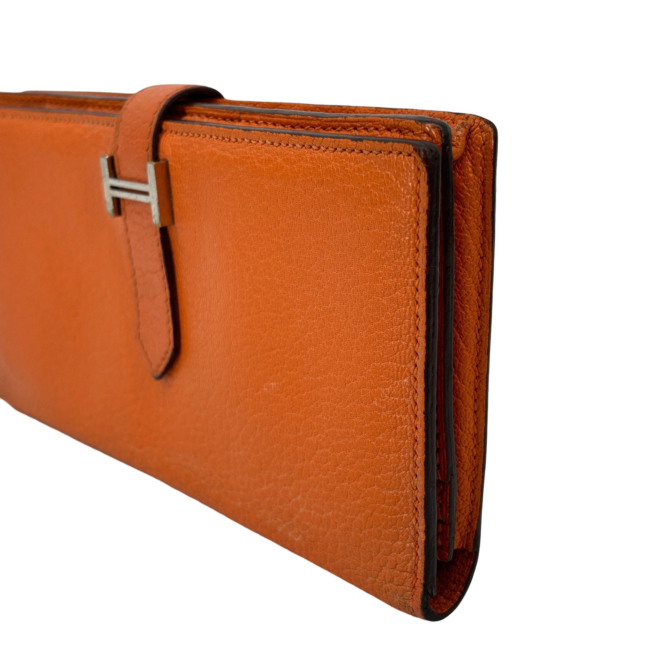 Hermès Béarn Wallet Orange Epsom Leather