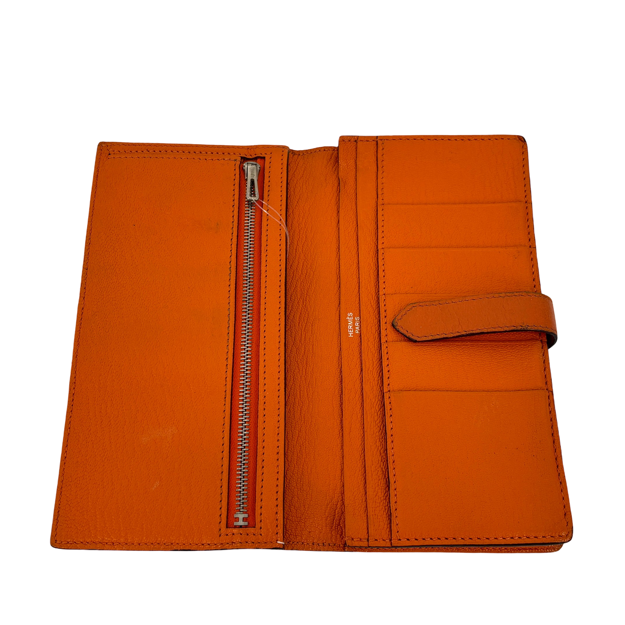 Hermès Béarn Wallet Orange Epsom Leather