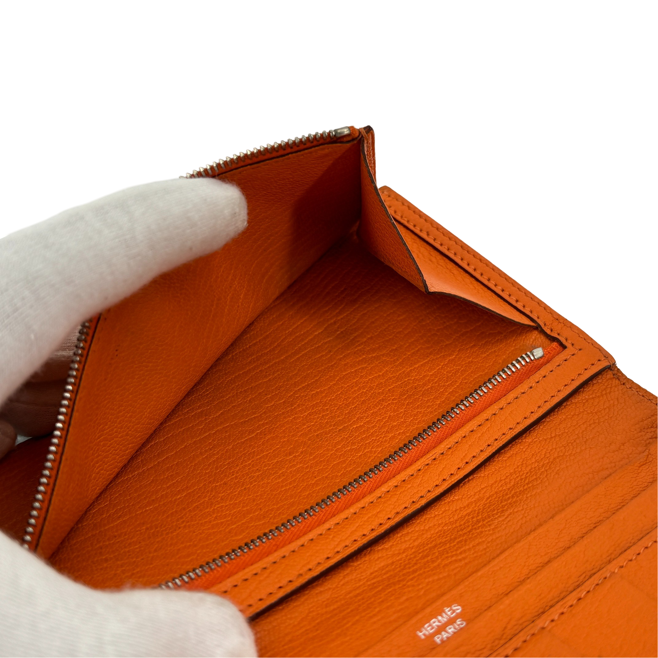 Hermès Béarn Wallet Orange Epsom Leather