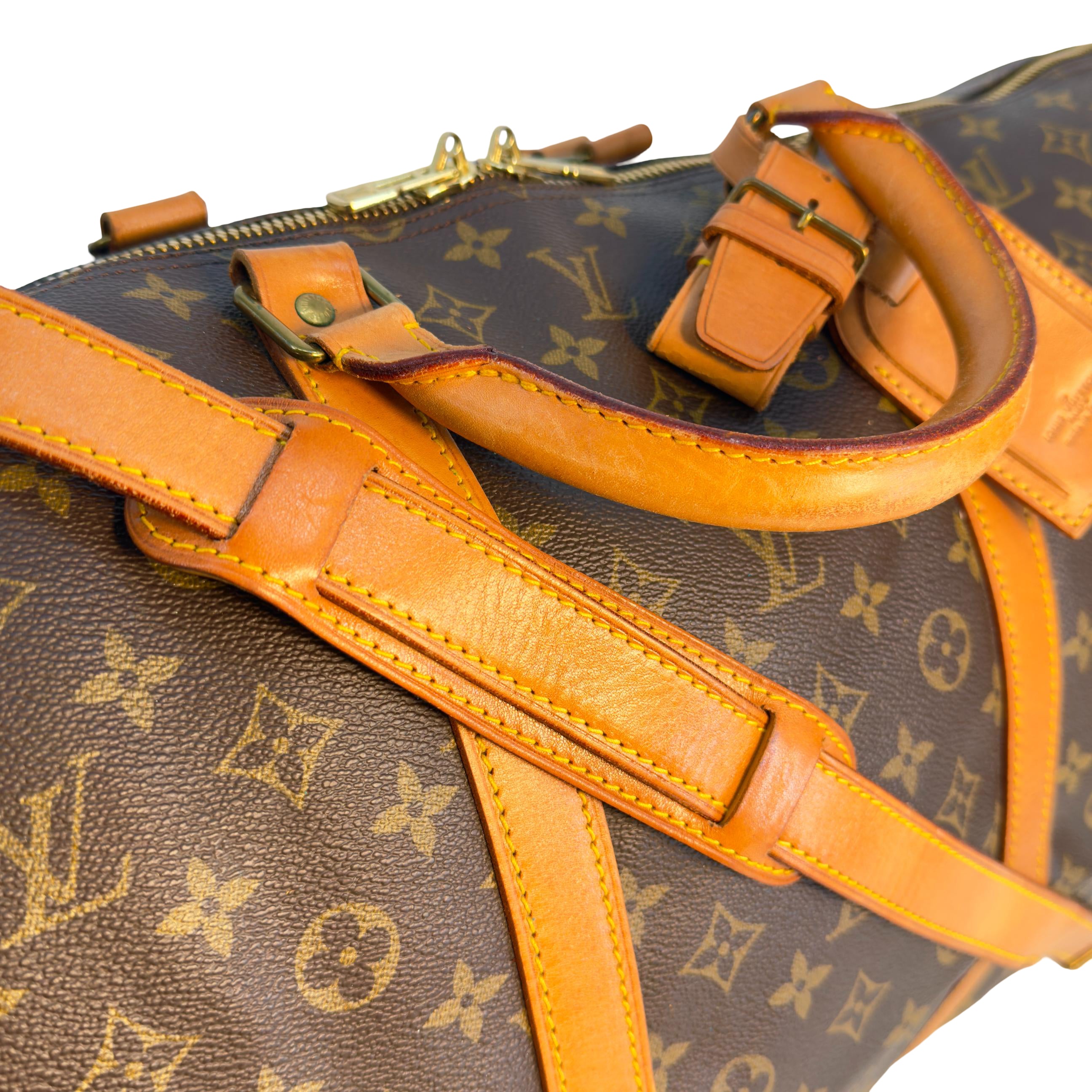 Louis Vuitton Keepall 60 Bandoulière Braun Monogram Canvas