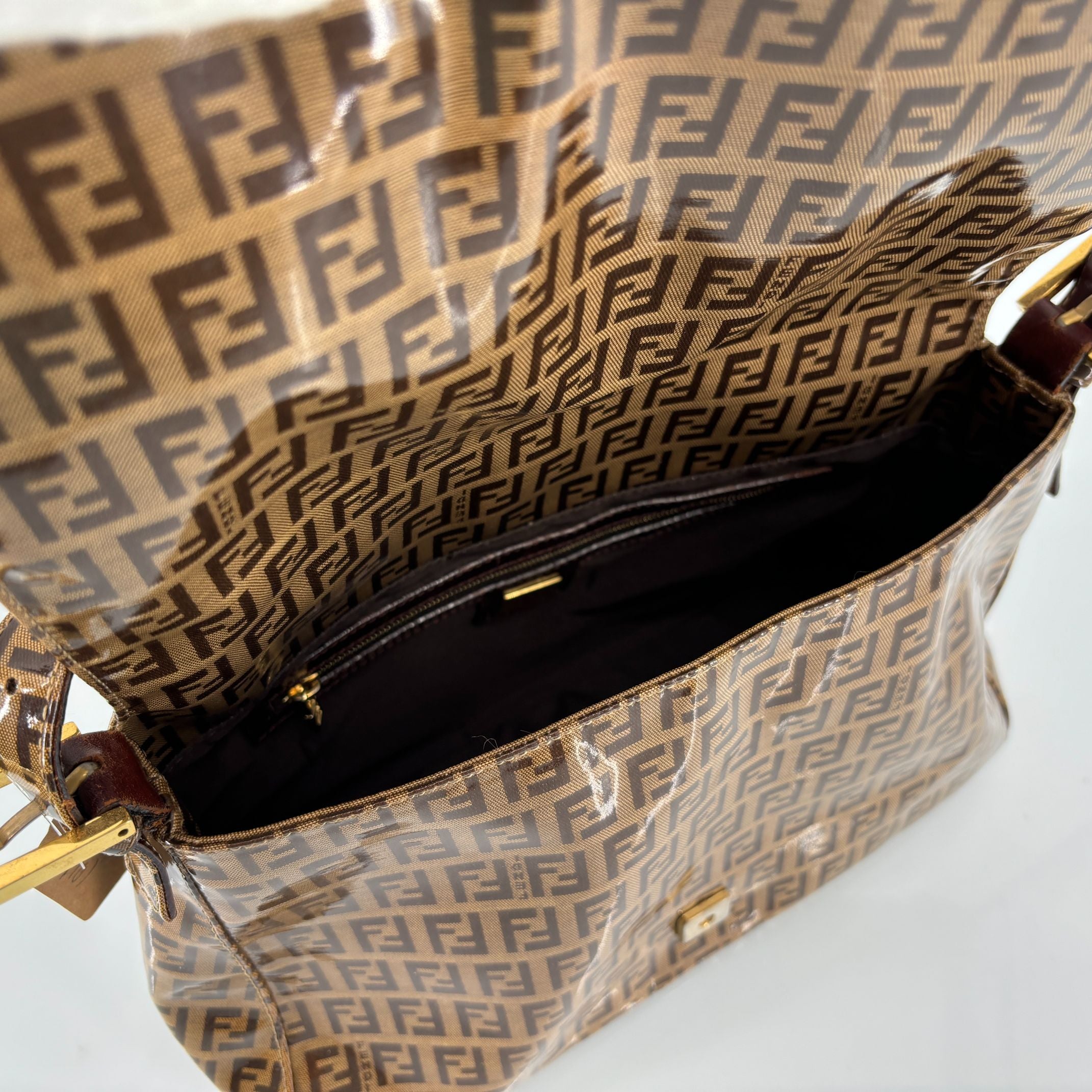 Fendi Mamma Baguette Bag Beige Zucchino Monogram