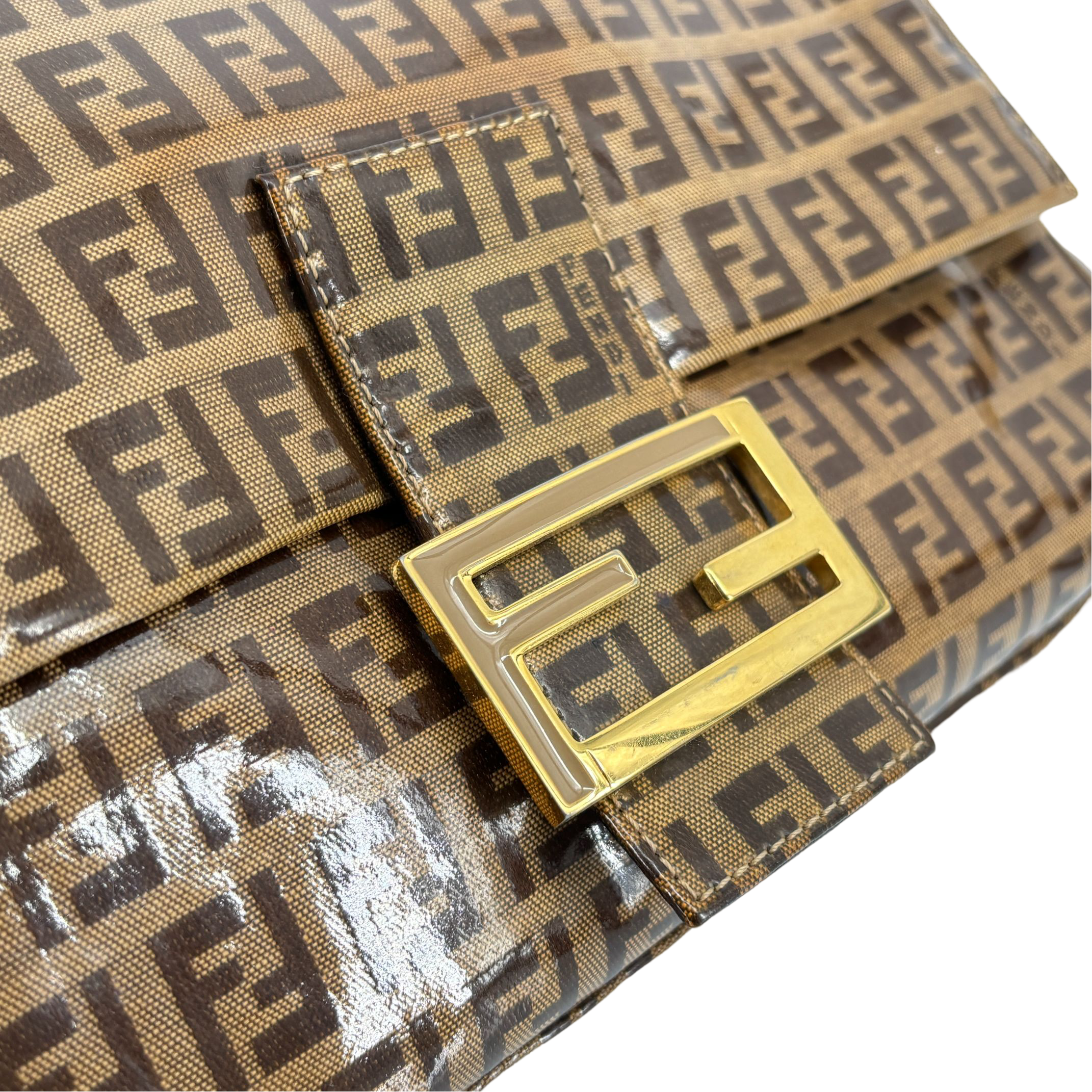 Fendi Mamma Baguette Bag Beige Zucchino Monogram