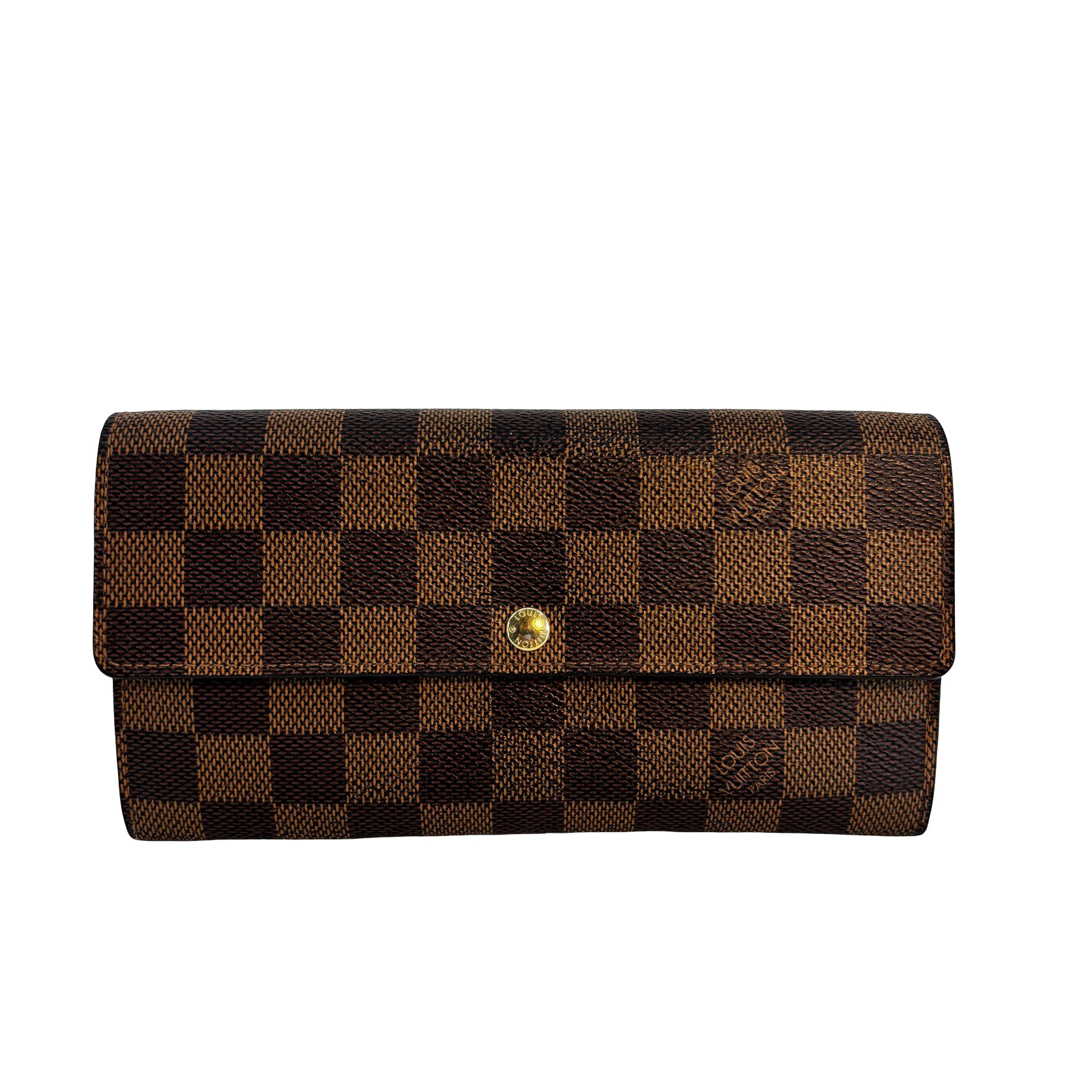 Louis Vuitton Sarah Wallet Damier Ebene Canvas