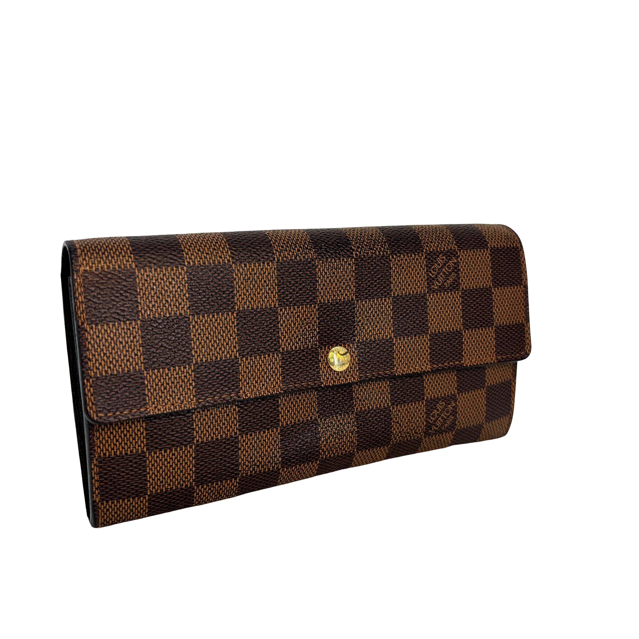 Louis Vuitton Sarah Wallet Damier Ebene Canvas