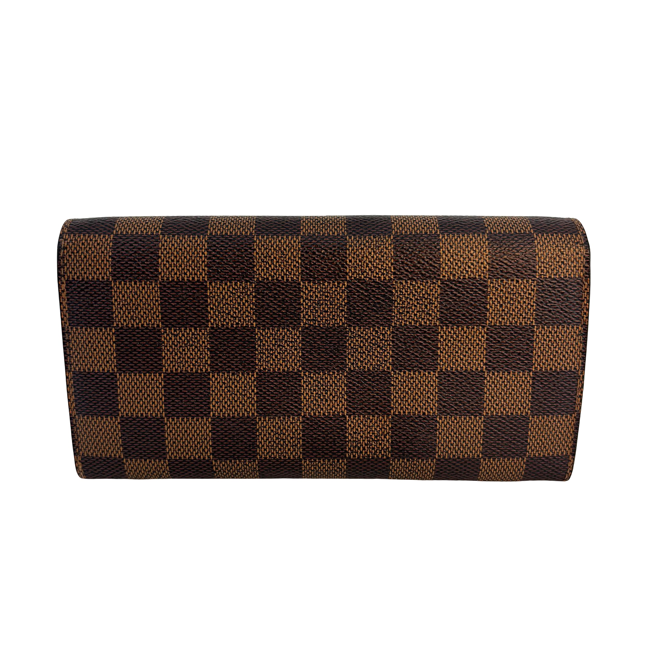 Louis Vuitton Sarah Wallet Damier Ebene Canvas