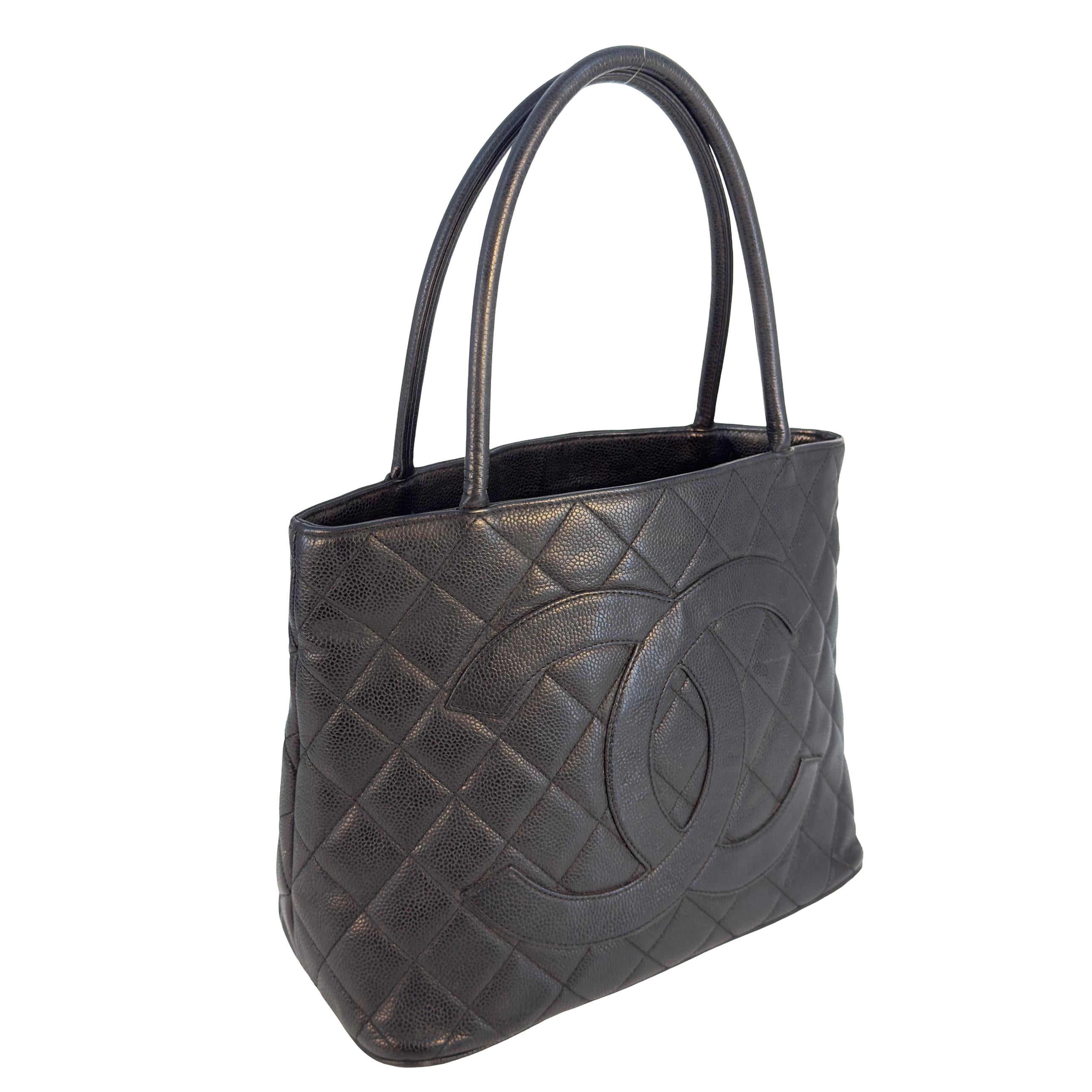 Chanel Medallion Tote Schwarz Caviar Leder
