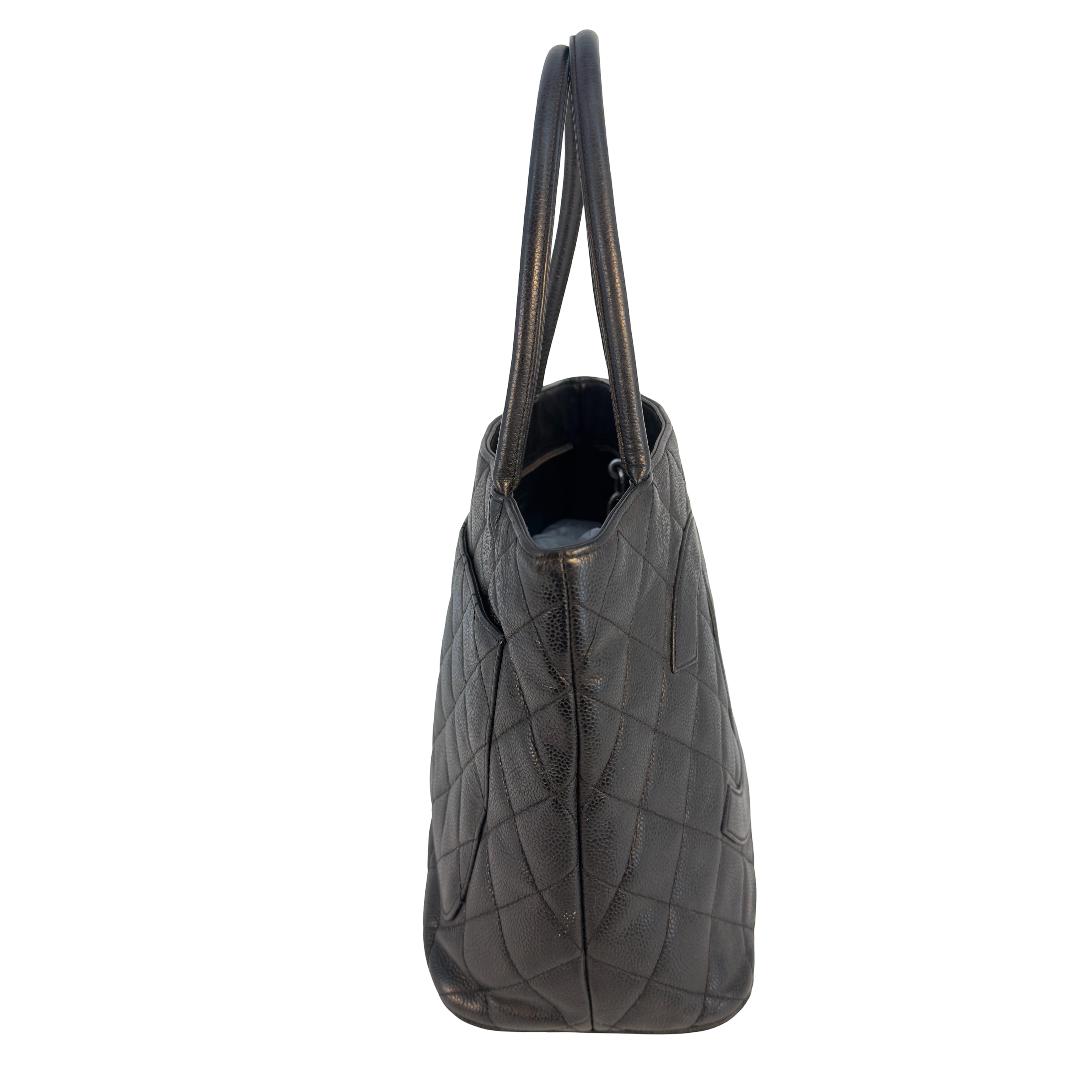 Chanel Medallion Tote Schwarz Caviar Leder