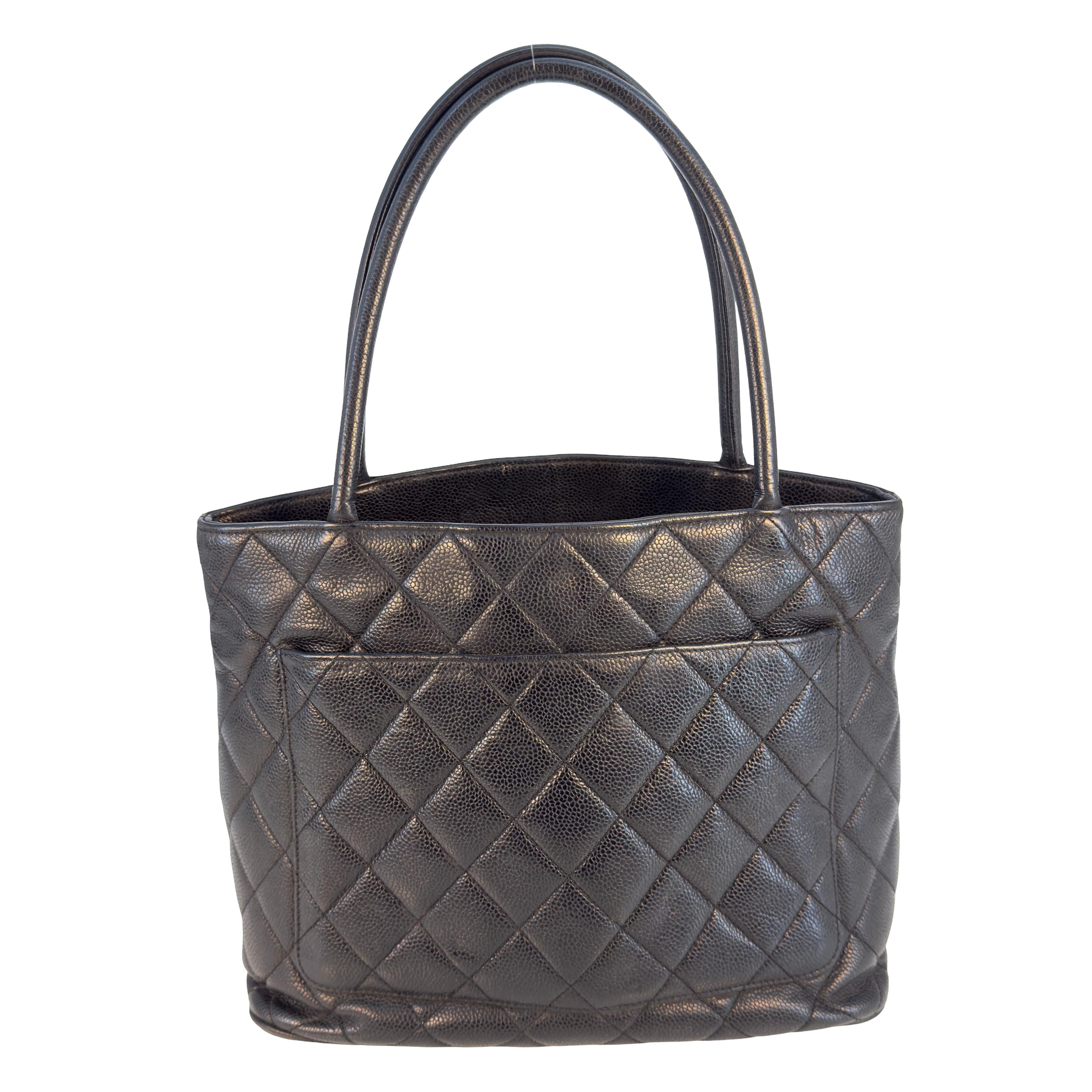Chanel Medallion Tote Schwarz Caviar Leder