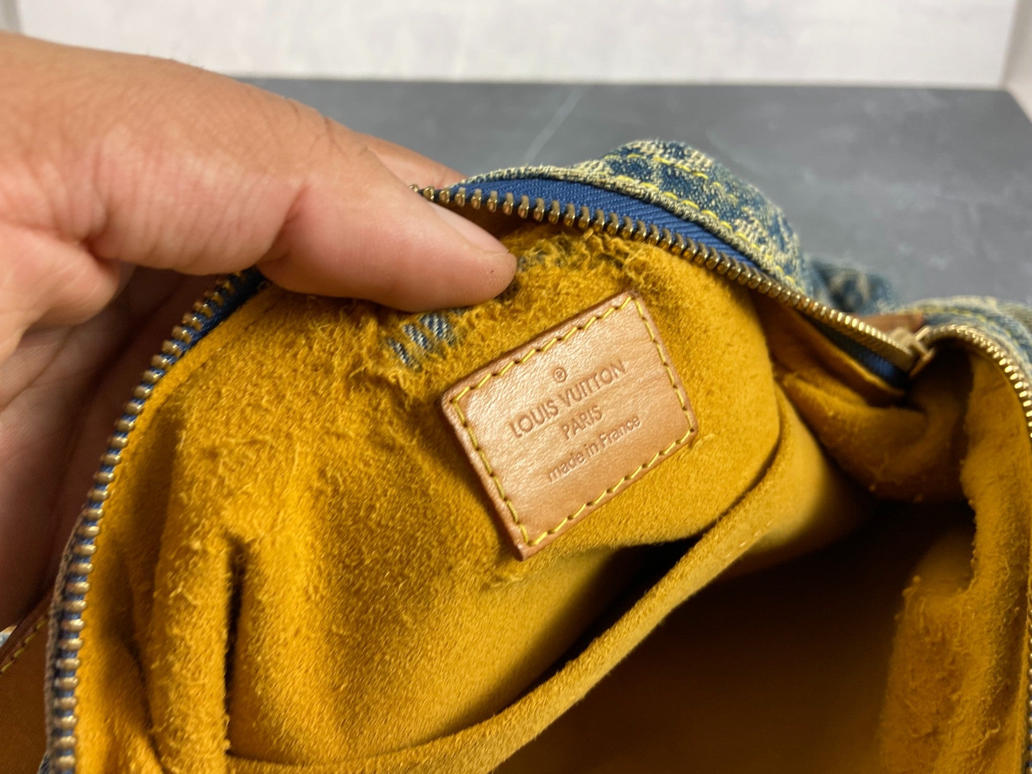 Louis Vuitton Baggy PM Monogram Canvas Bag Blue