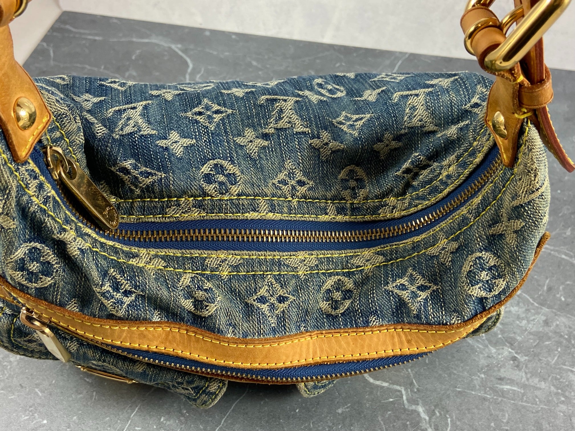 Louis Vuitton Baggy PM Monogram Canvas Bag Blue