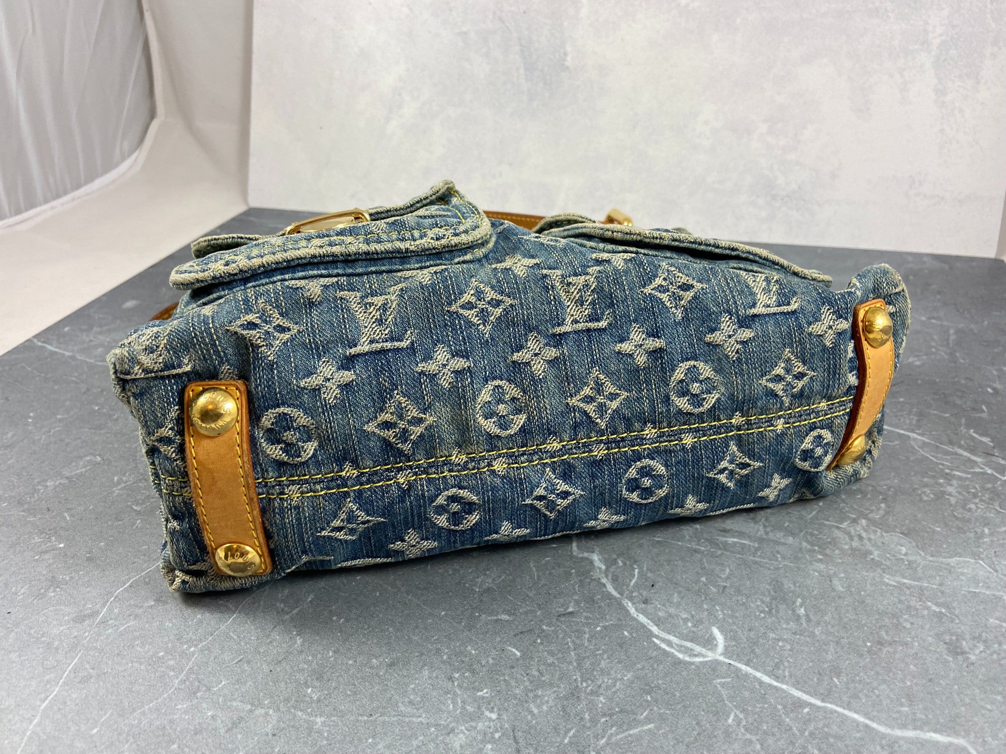 Louis Vuitton Baggy PM Monogram Canvas Bag Blue