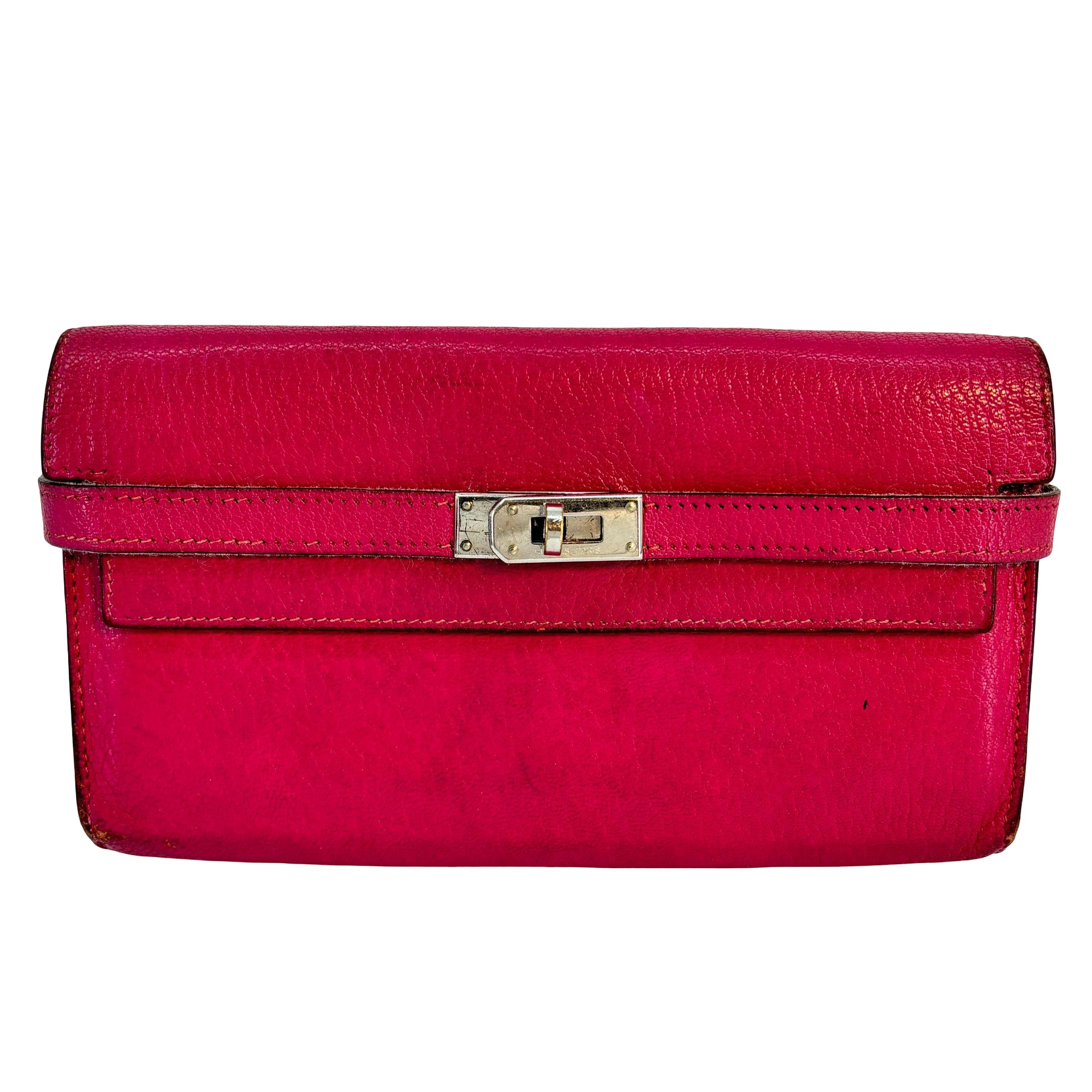 Hermès Kelly Wallet Pink Leather