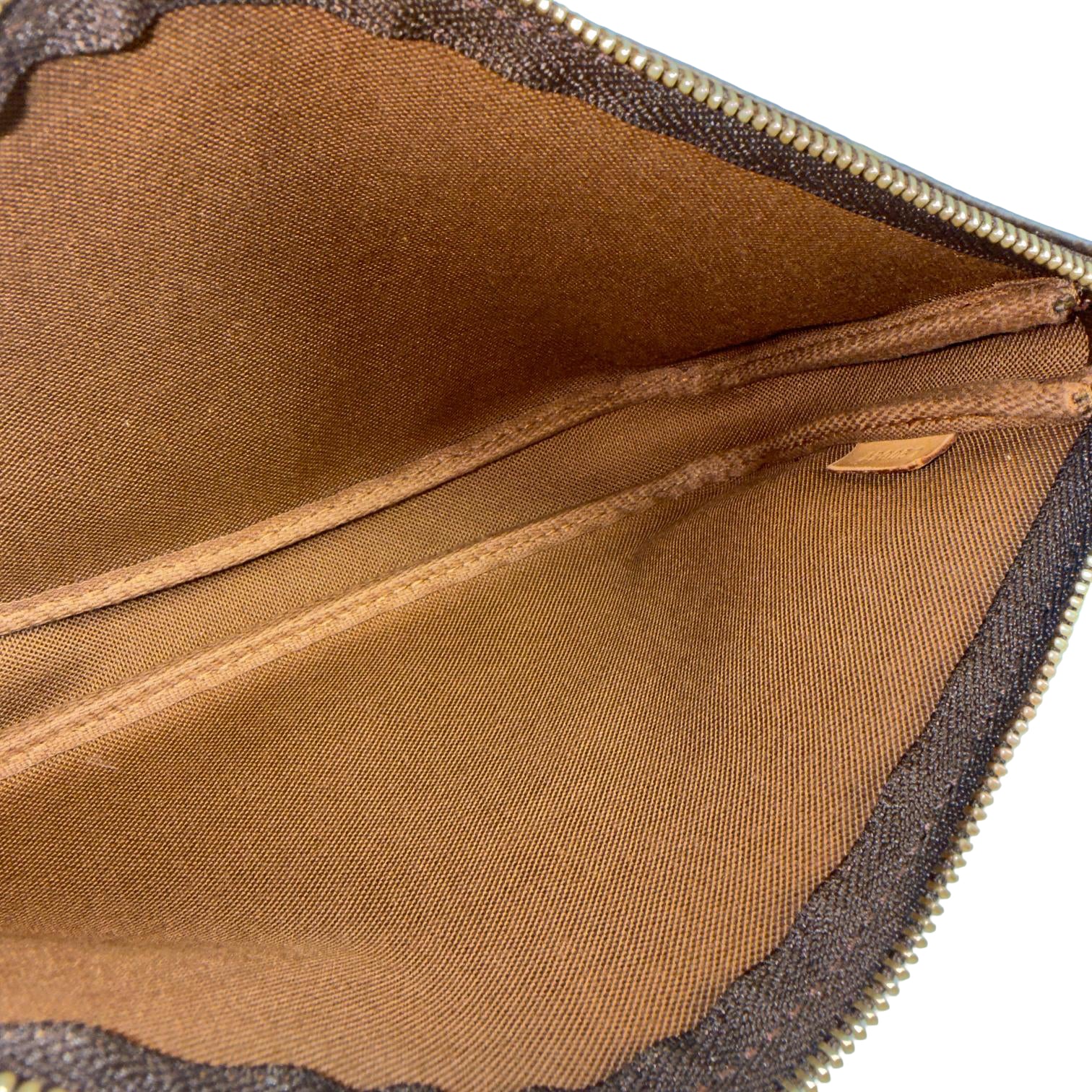 Louis Vuitton Pochette Accessoires Graffiti Grün x Braun Monogram Canvas