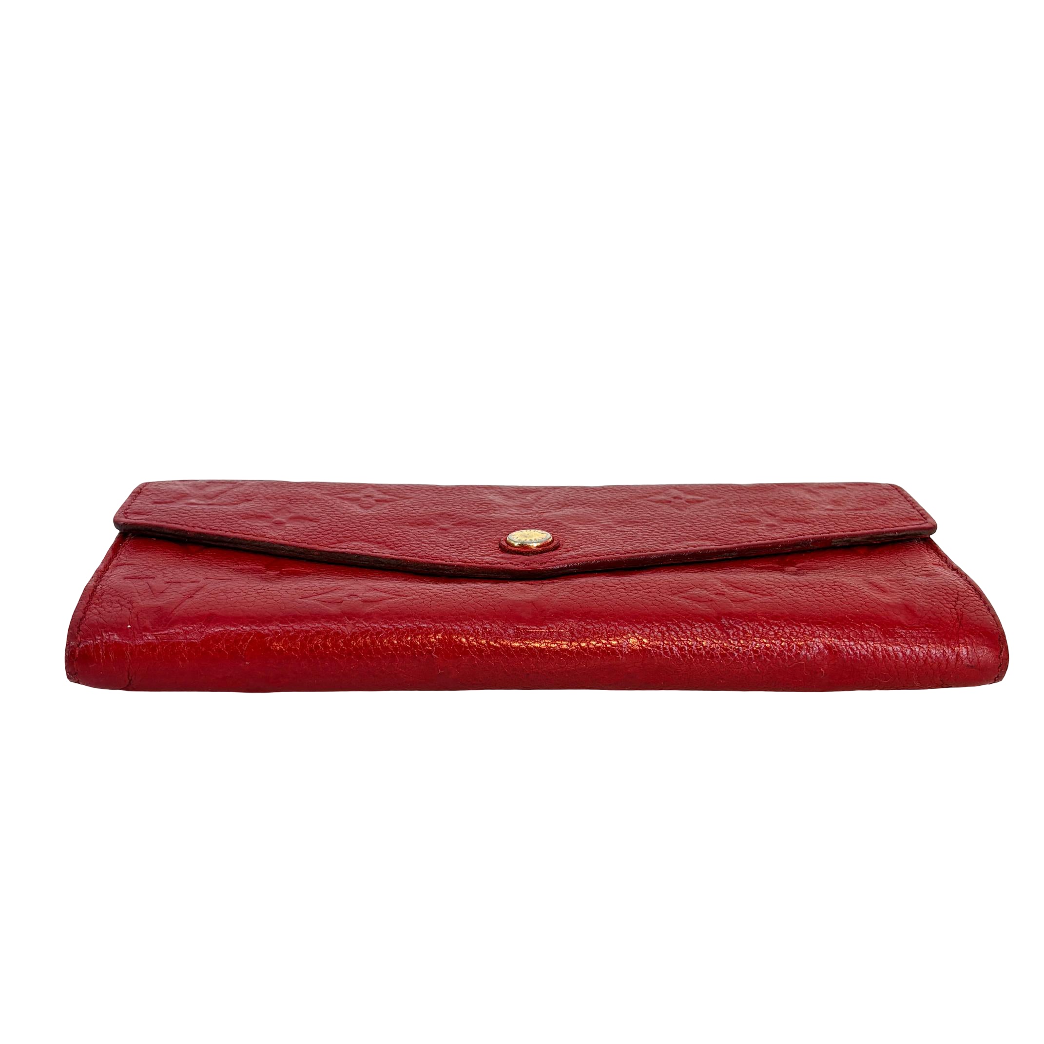 Louis Vuitton Sarah Wallet Red Empreinte Leather