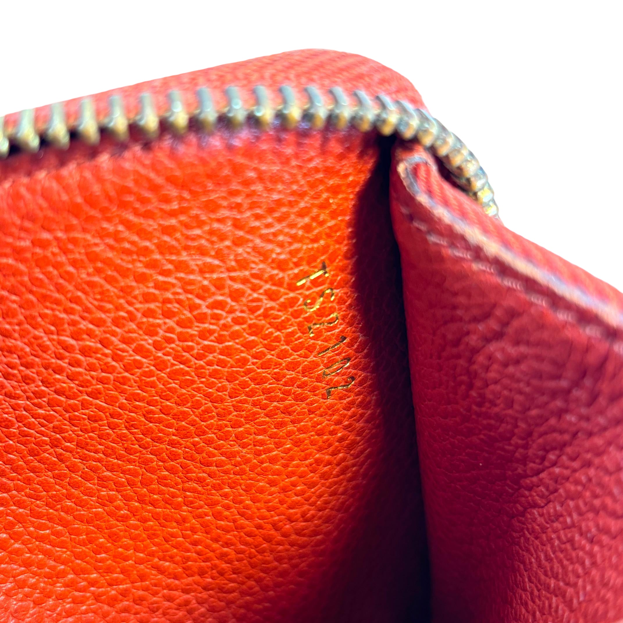 Louis Vuitton Zippy Wallet Red Monogram Empreinte Leather