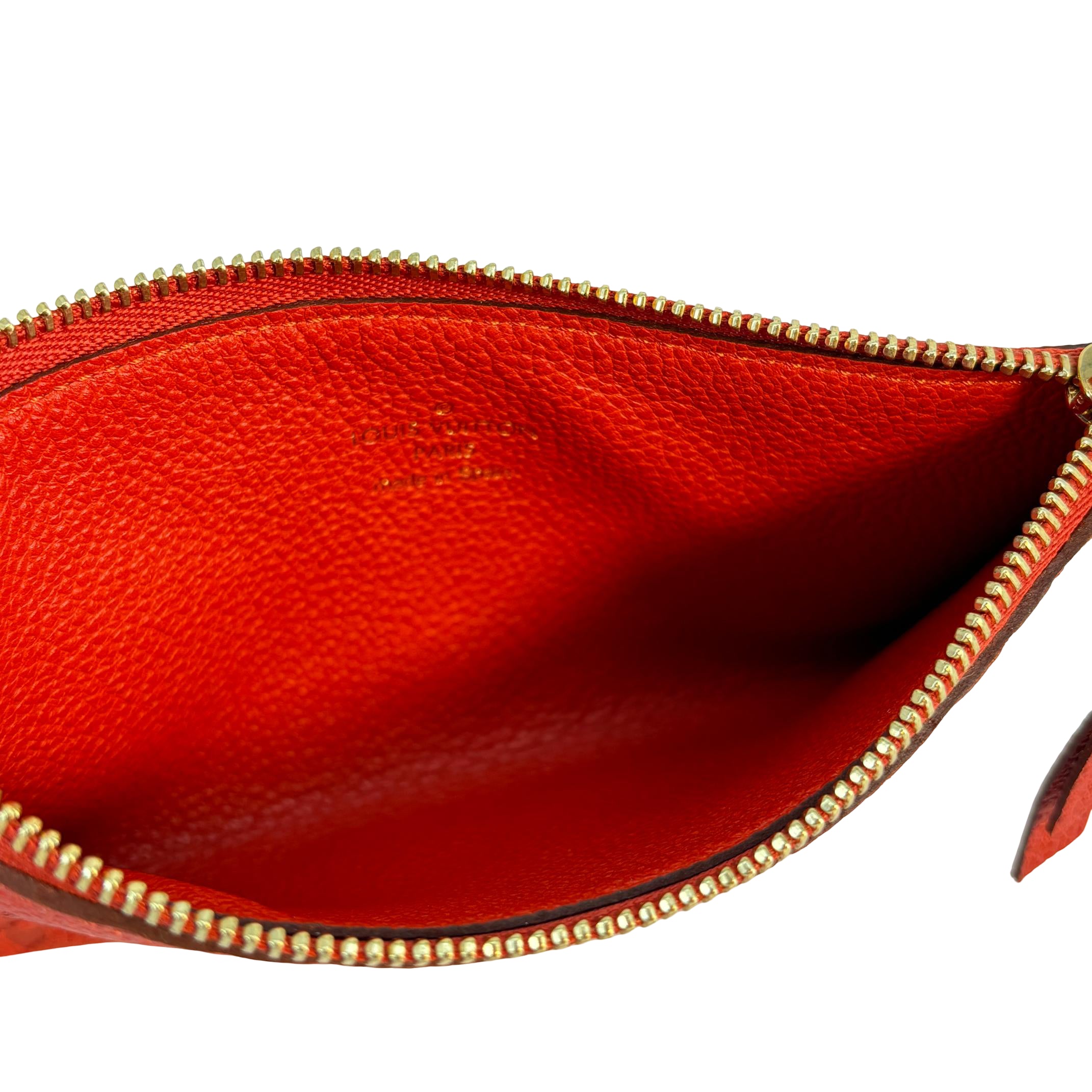 Louis Vuitton Zip Pouch Red Monogram Empreinte Leather
