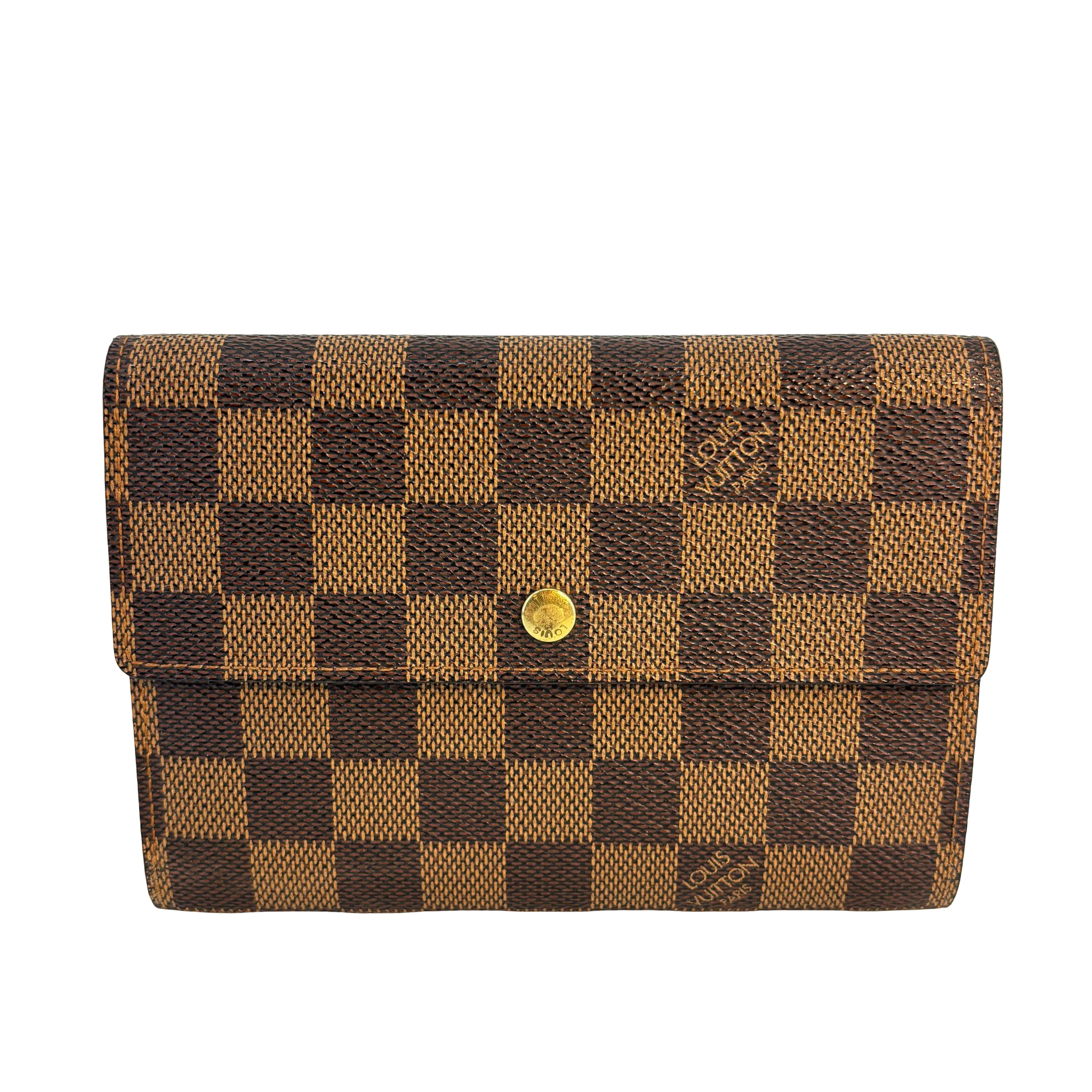 Louis Vuitton Porte Tresor Etui Wallet Damier Ebene Canvas