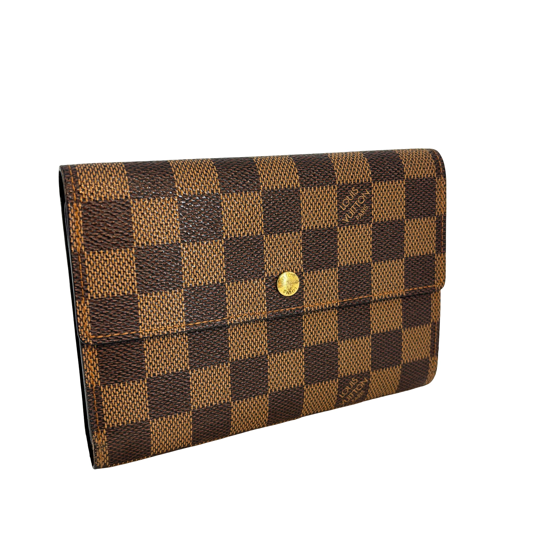 Louis Vuitton Porte Tresor Etui Wallet Damier Ebene Canvas