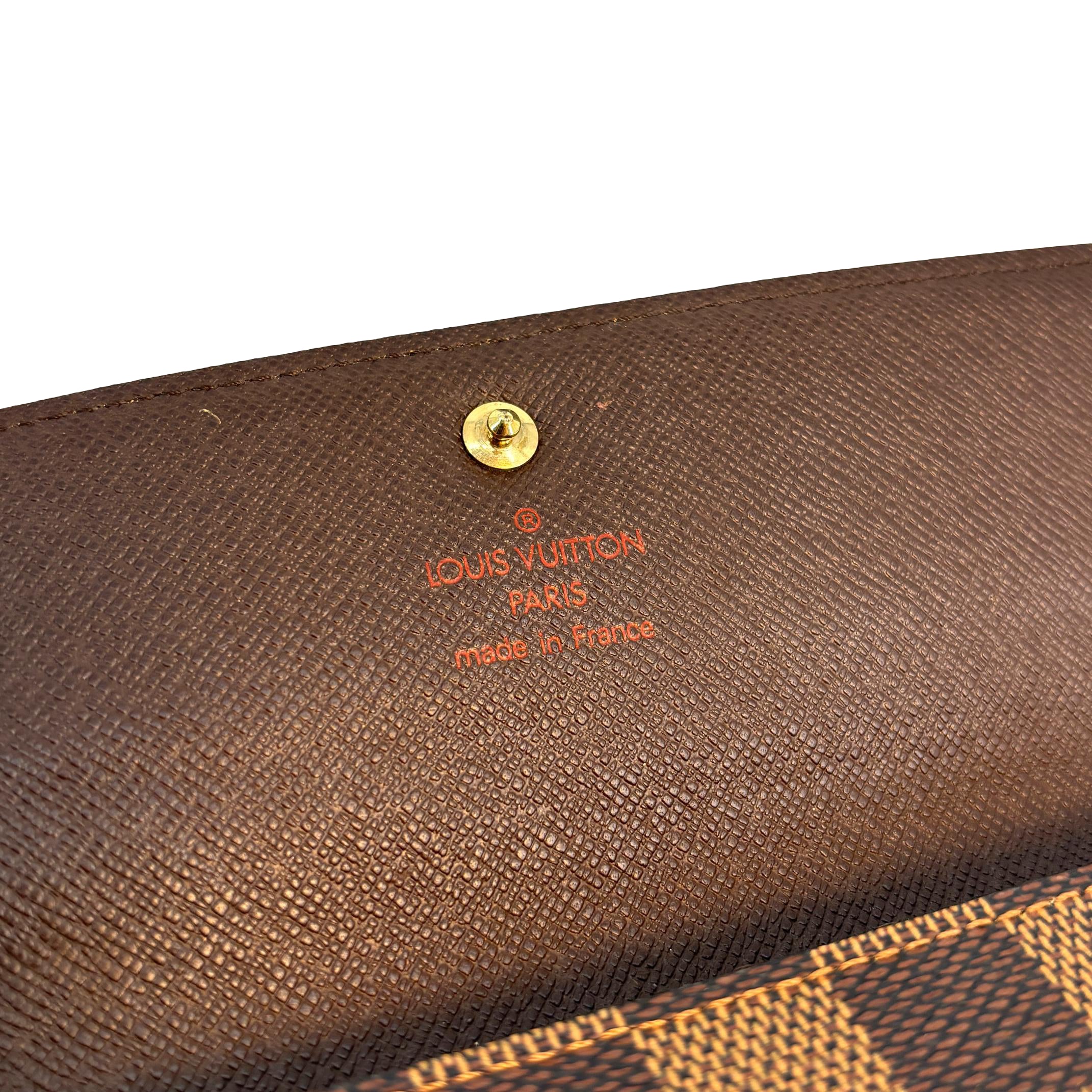 Louis Vuitton Porte Tresor Etui Wallet Damier Ebene Canvas