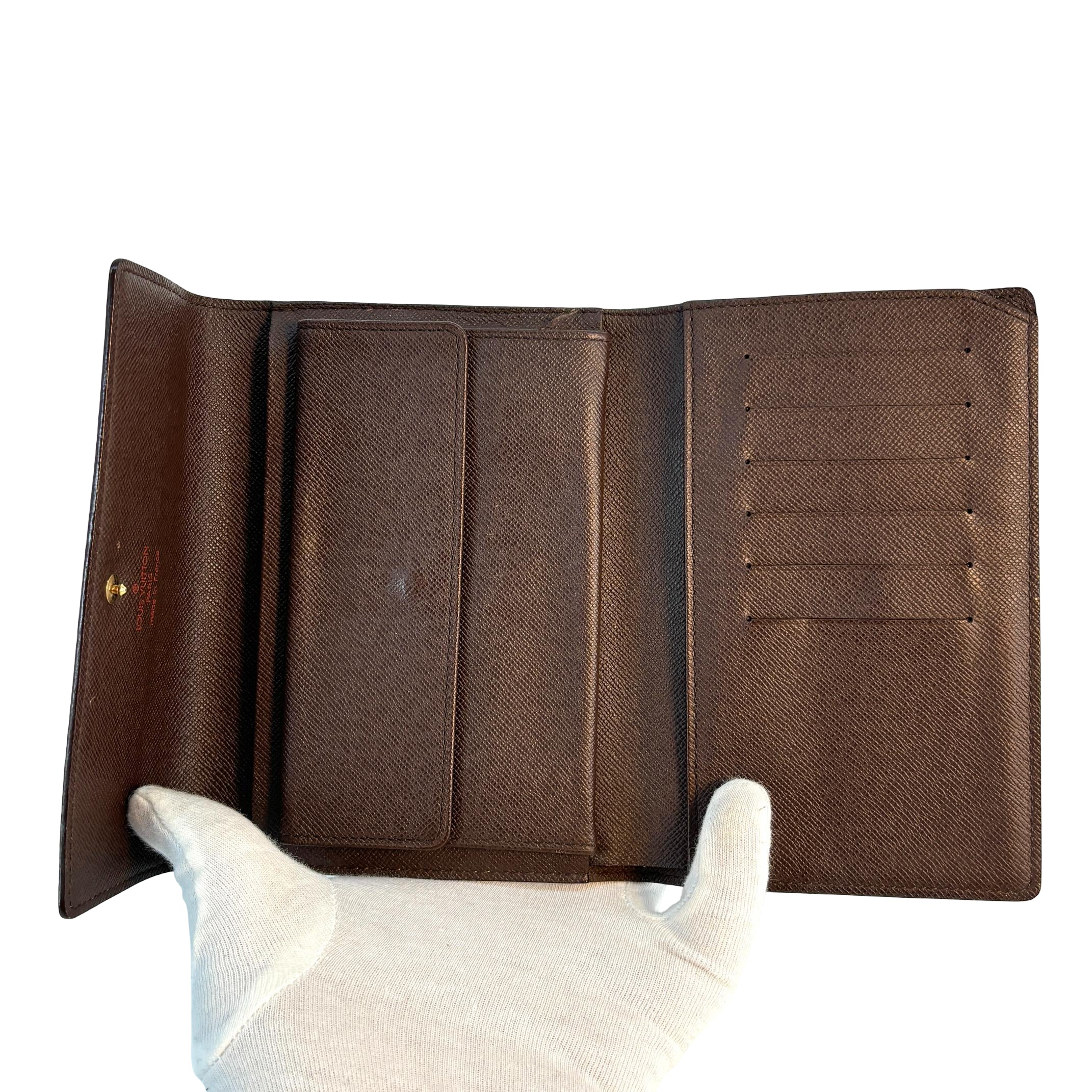 Louis Vuitton Porte Tresor Etui Wallet Damier Ebene Canvas