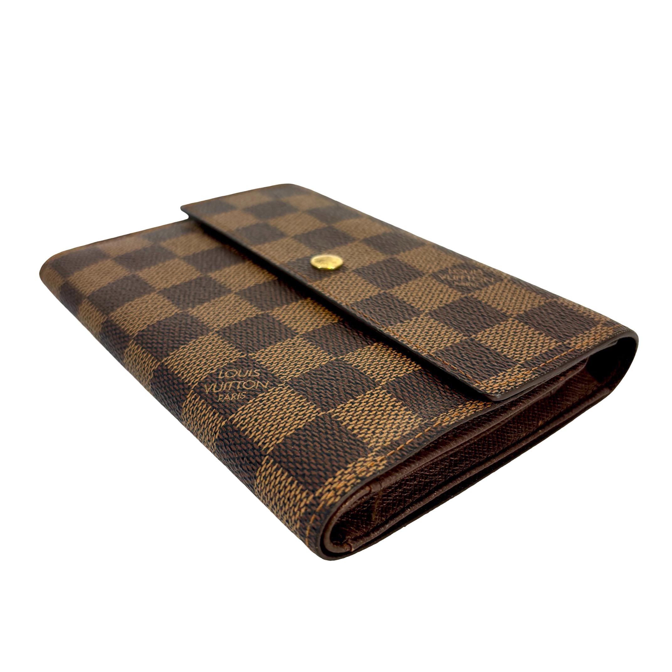 Louis Vuitton Porte Tresor Etui Wallet Damier Ebene Canvas
