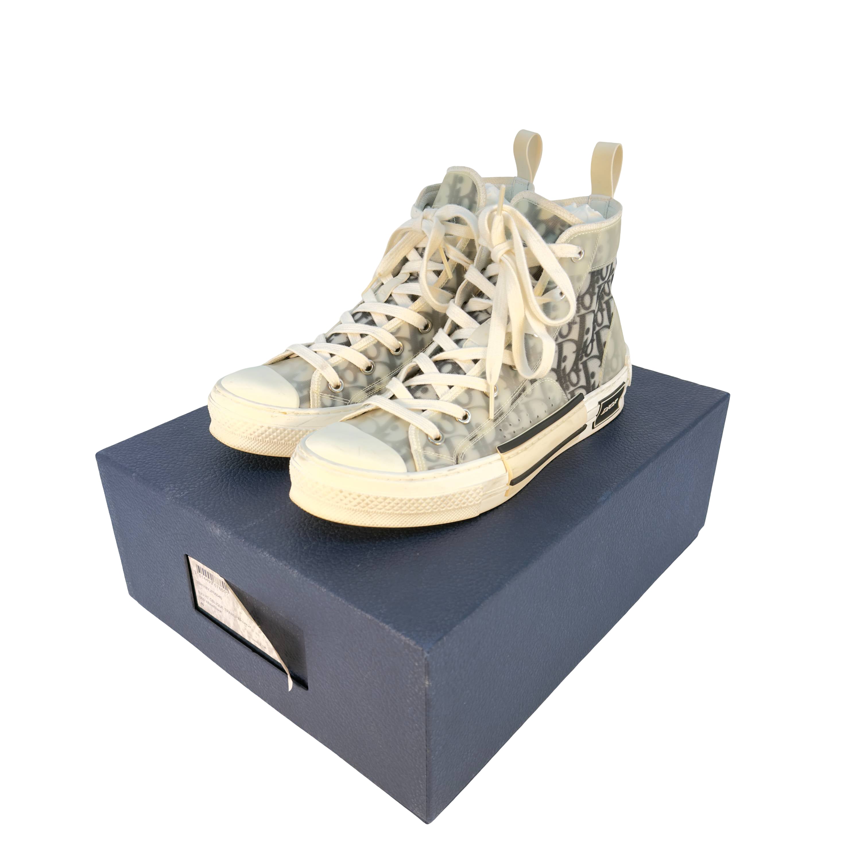 Christian Dior B23 High Sneaker Gr. 40 Grau Oblique Monogram