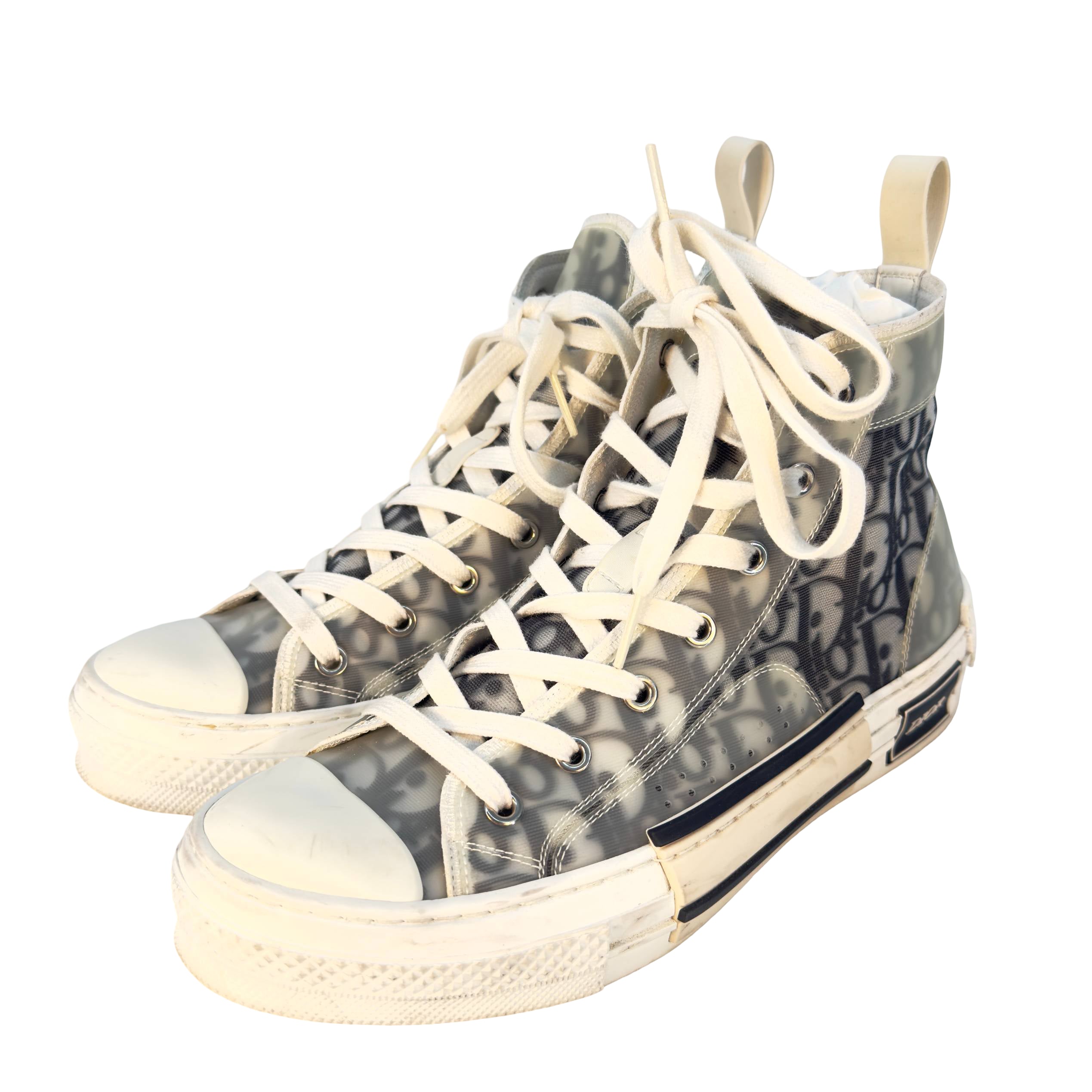 Christian Dior B23 High Sneaker Gr. 40 Grau Oblique Monogram