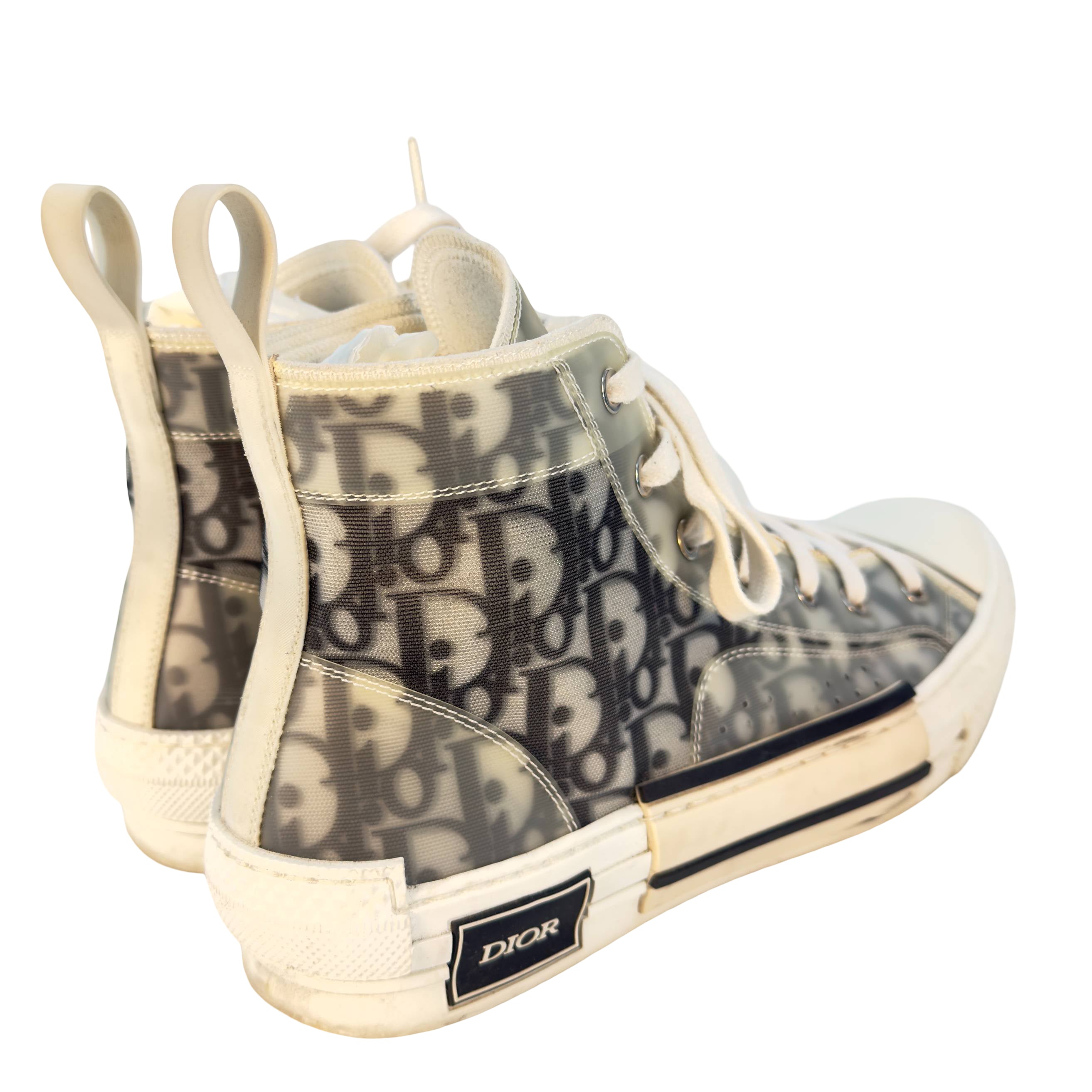 Christian Dior B23 High Sneaker Gr. 40 Grau Oblique Monogram