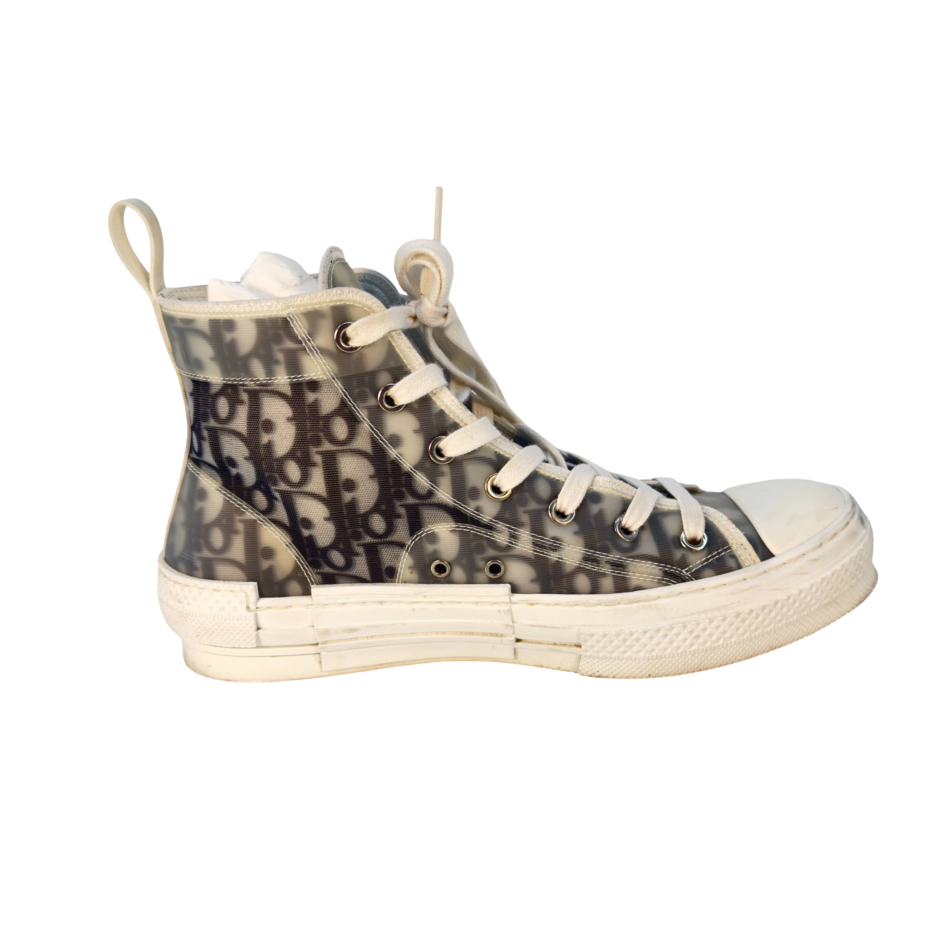 Christian Dior B23 High Sneaker Gr. 40 Grau Oblique Monogram