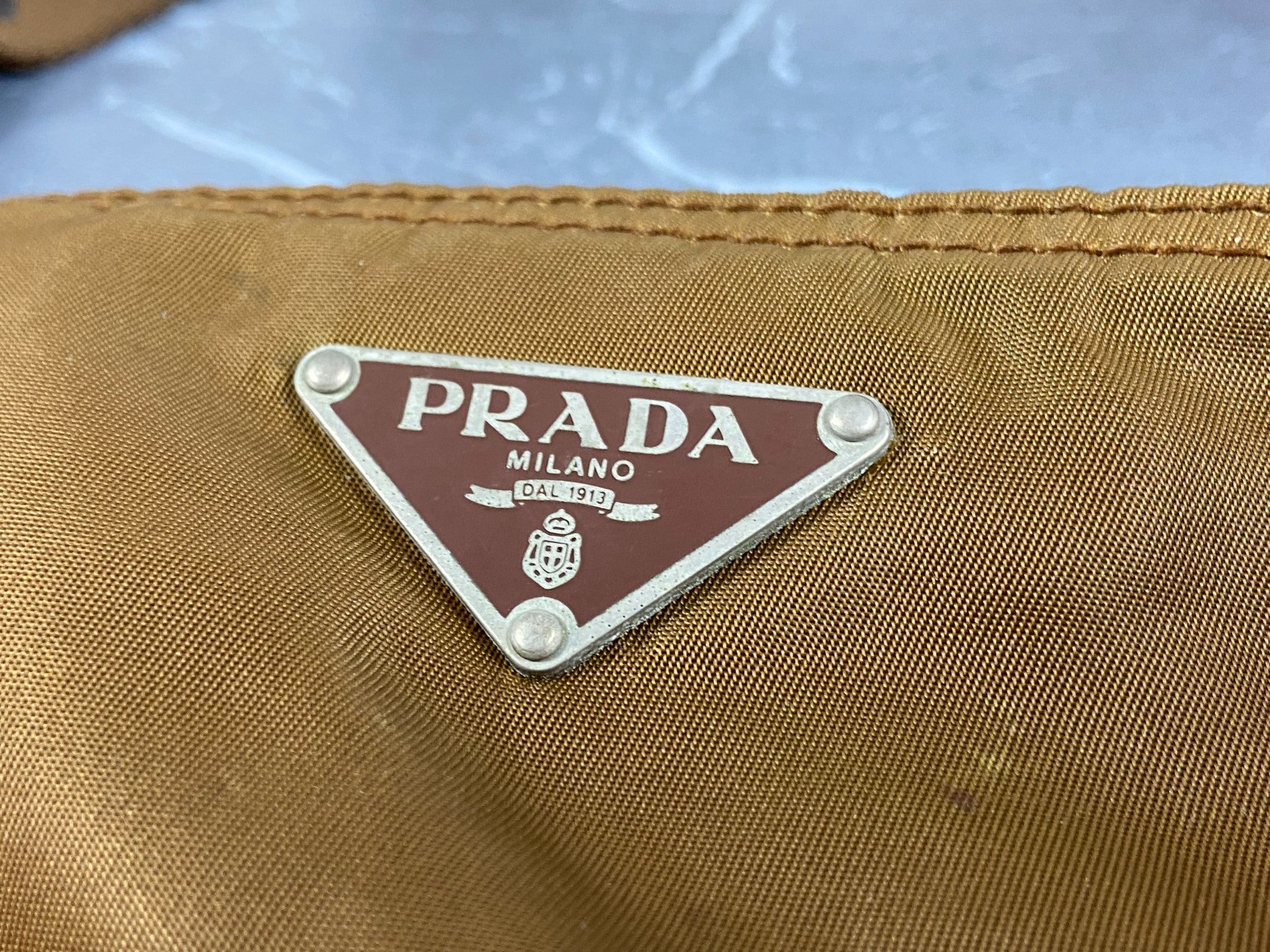 Prada Nylon Shoulder / Messenger Bag Brown