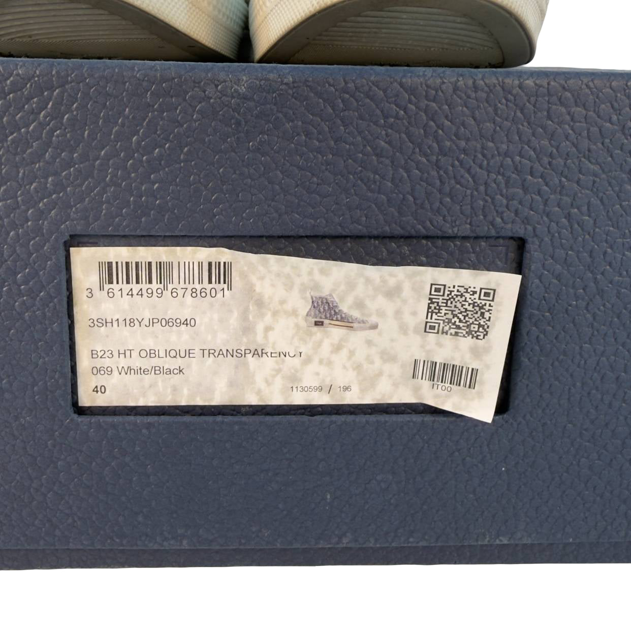 Christian Dior B23 High Sneaker Gr. 40 Grau Oblique Monogram