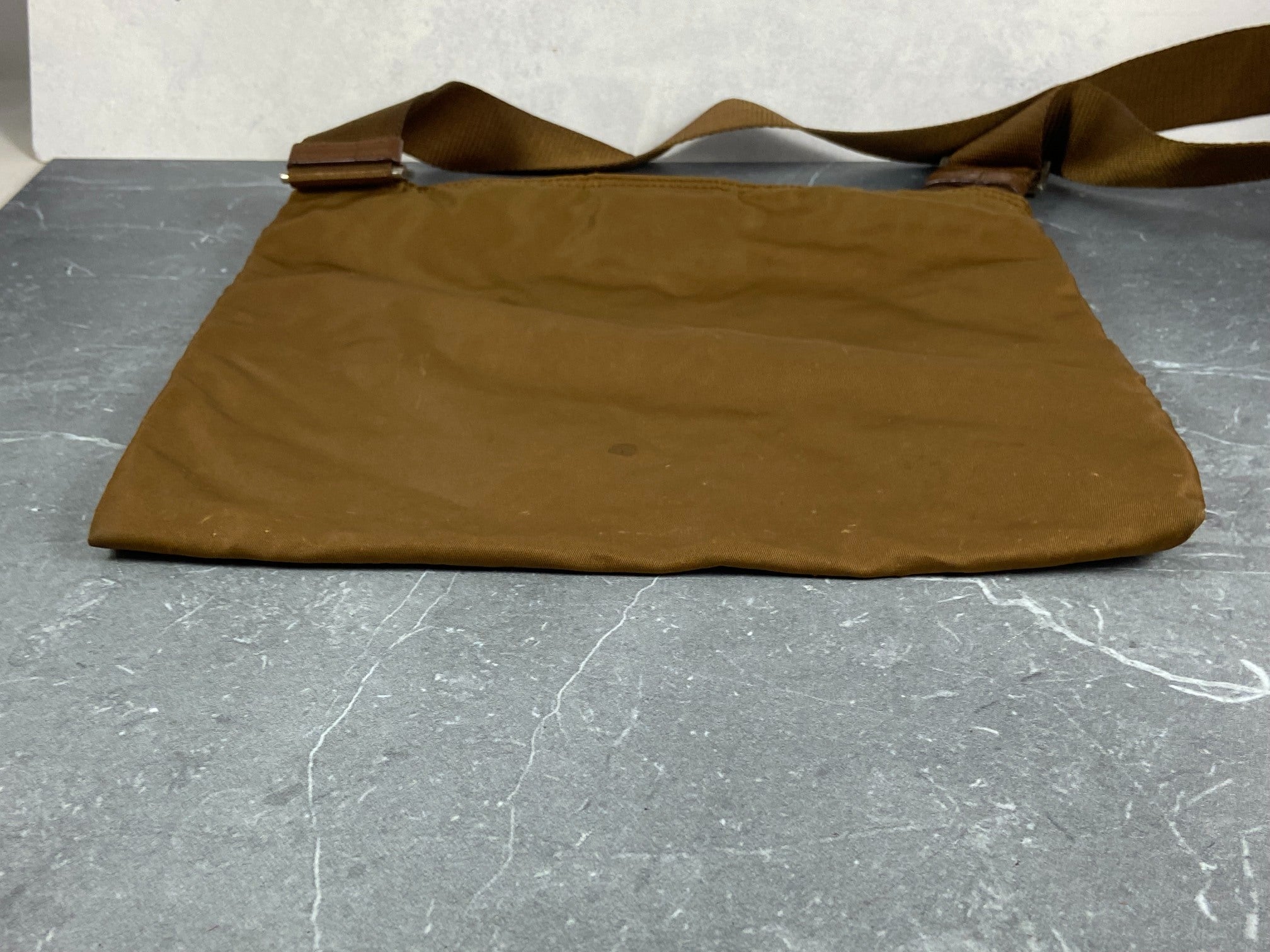 Prada Nylon Shoulder / Messenger Bag Brown