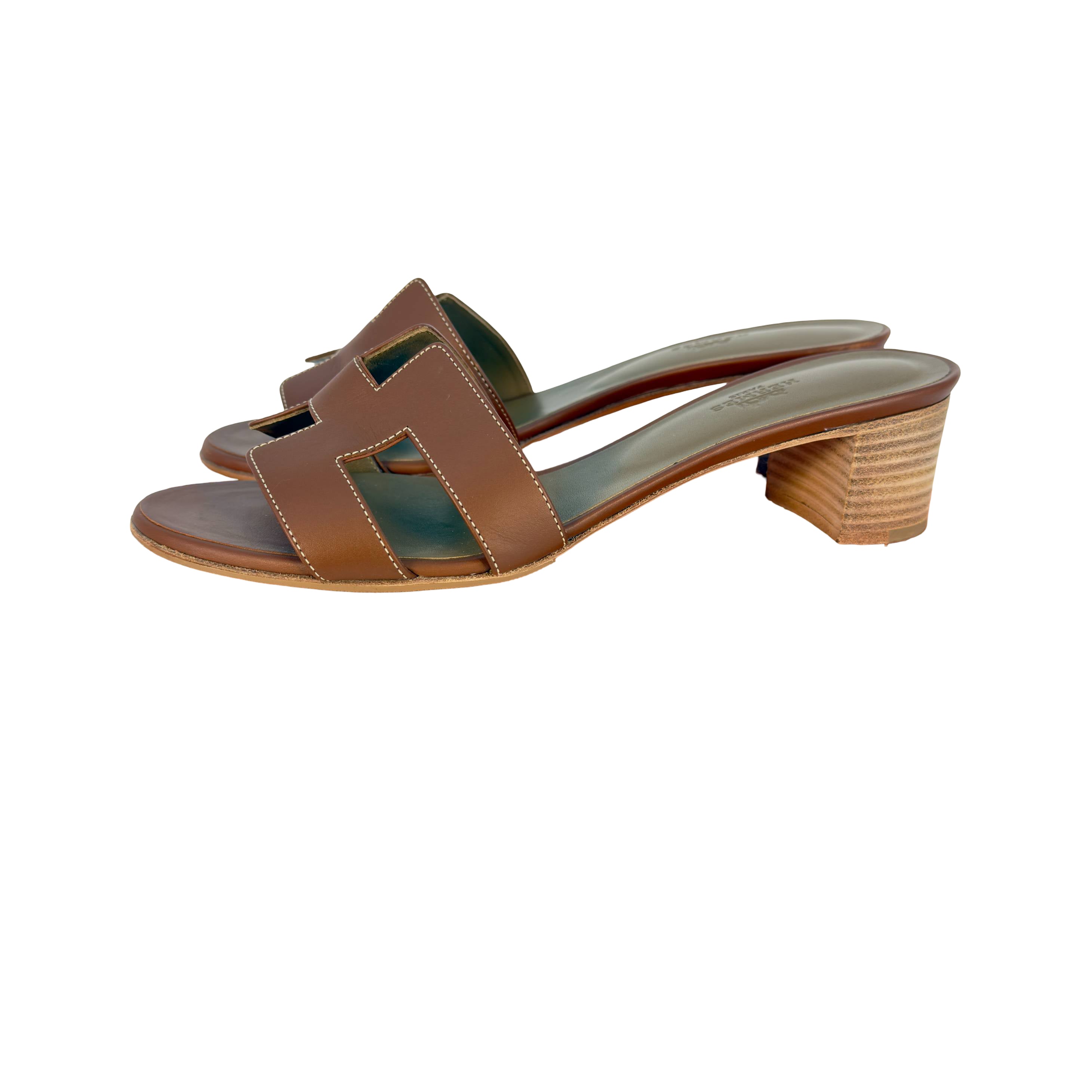 Hermès Oasis Sandale Gr. 41 Braun Leder