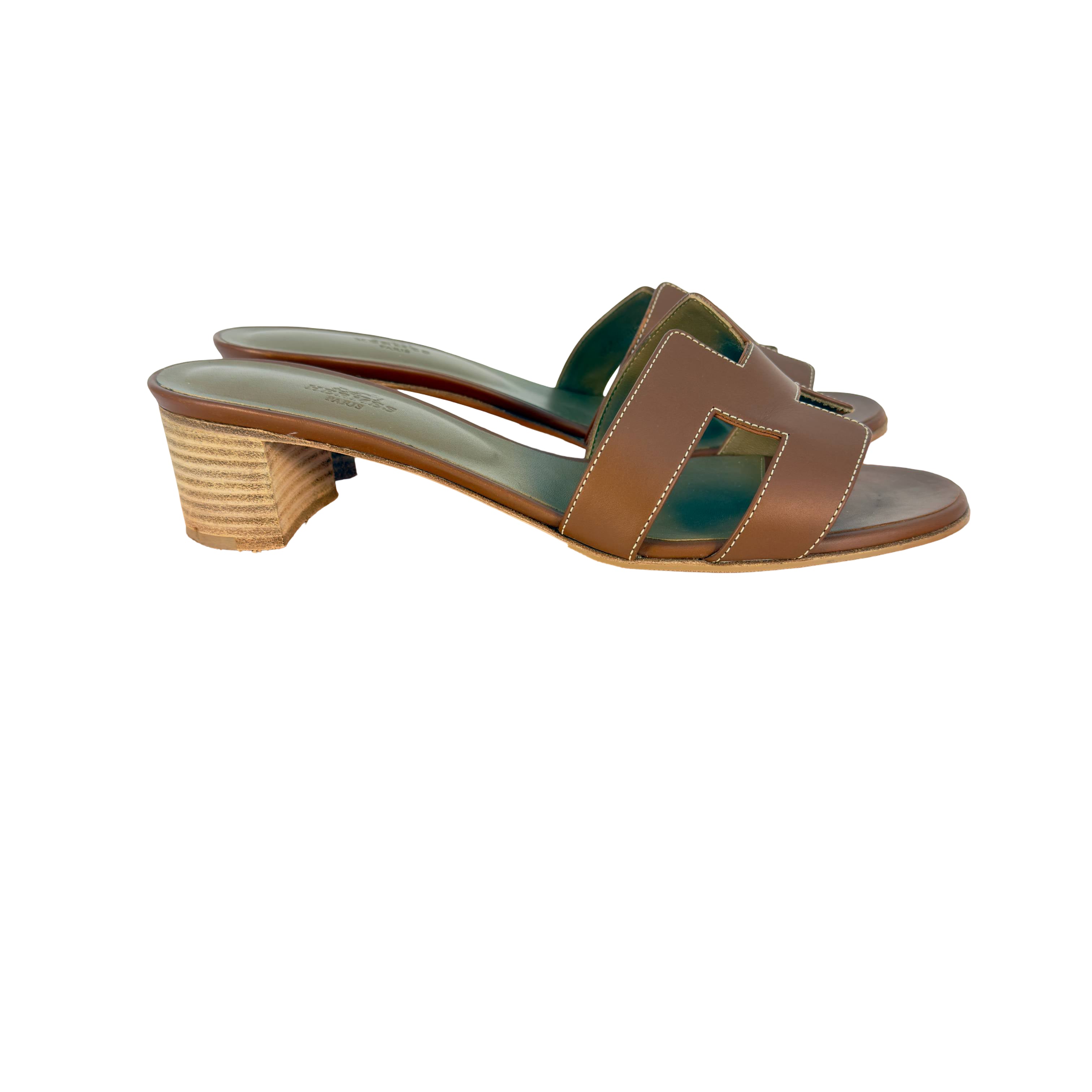 Hermès Oasis Sandale Gr. 41 Braun Leder
