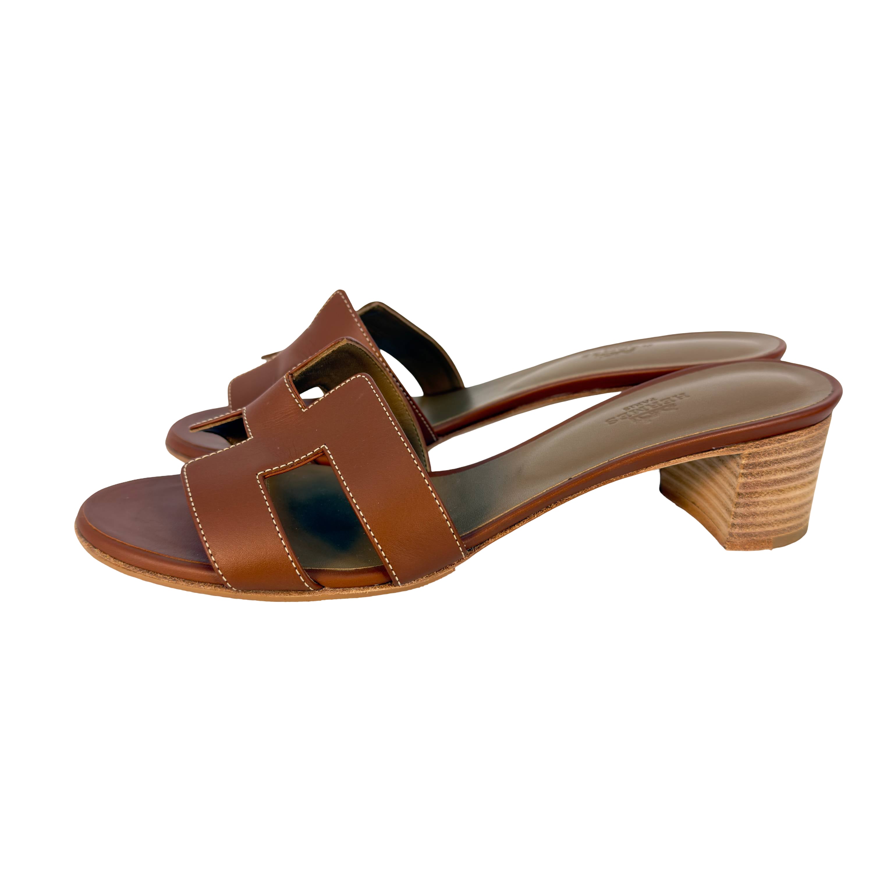 Hermès Oasis Sandale Gr. 41 Braun Leder