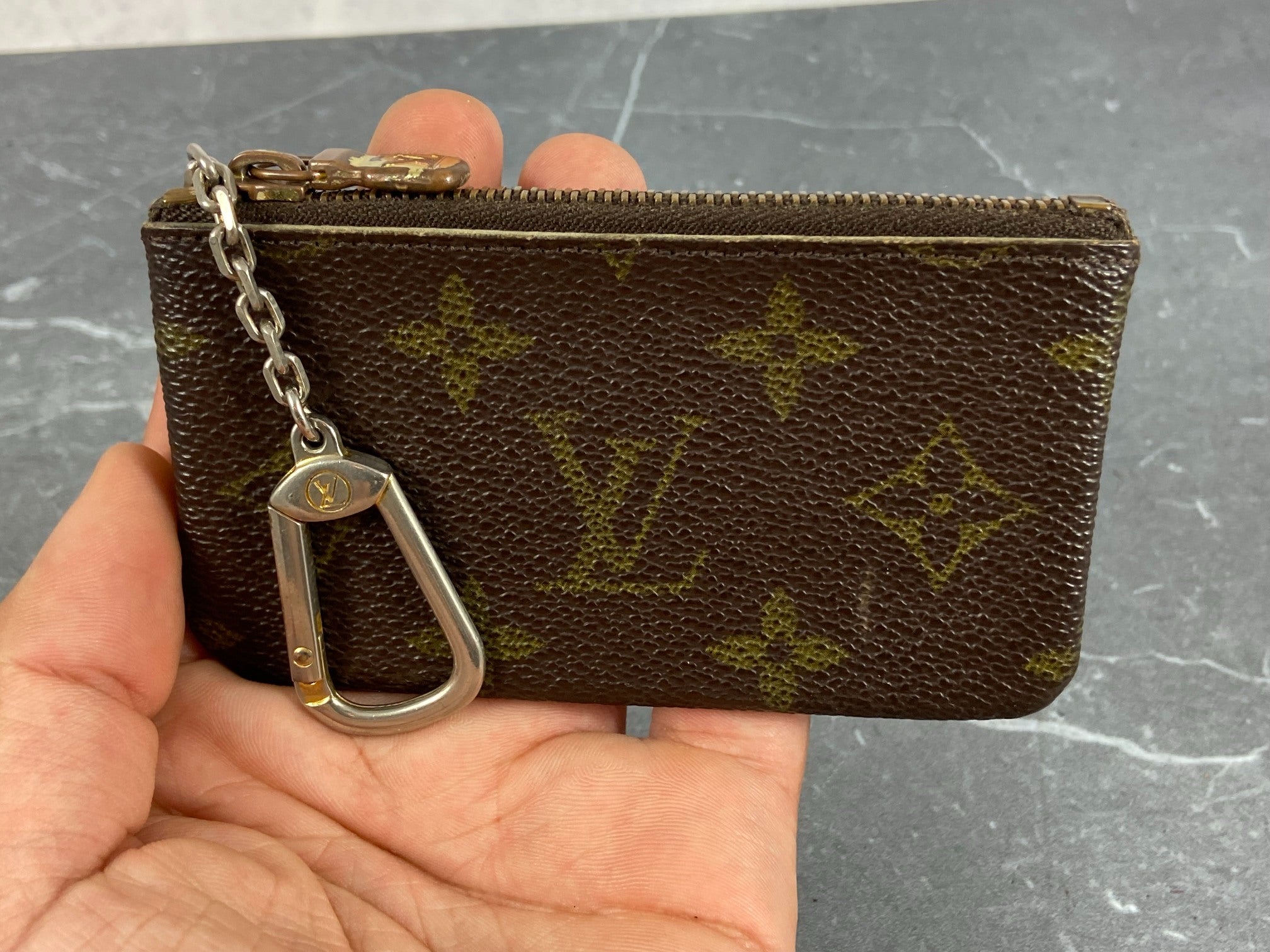 Louis Vuitton Pochette Cles Key Pouch Monogram Canvas