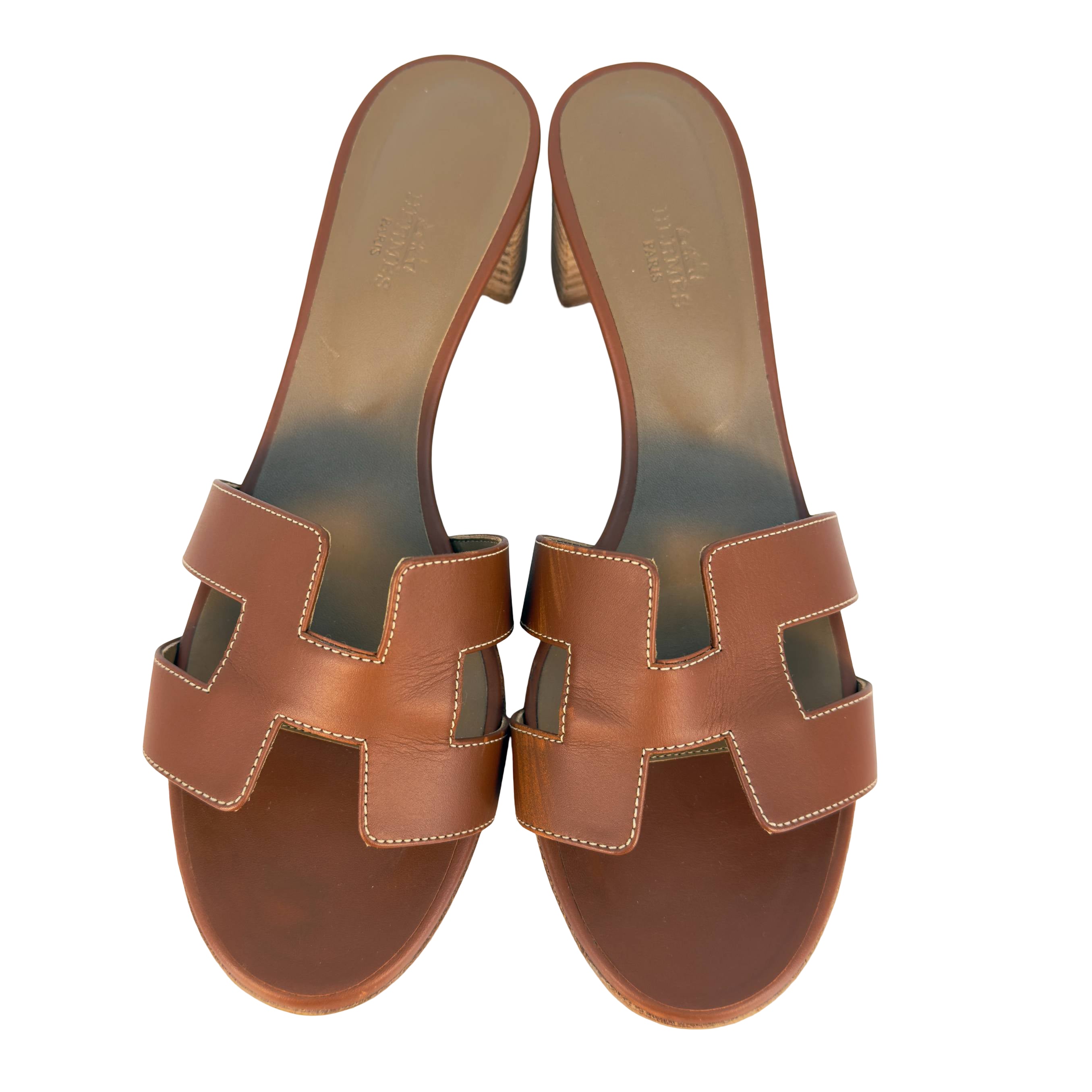 Hermès Oasis Sandale Gr. 41 Braun Leder