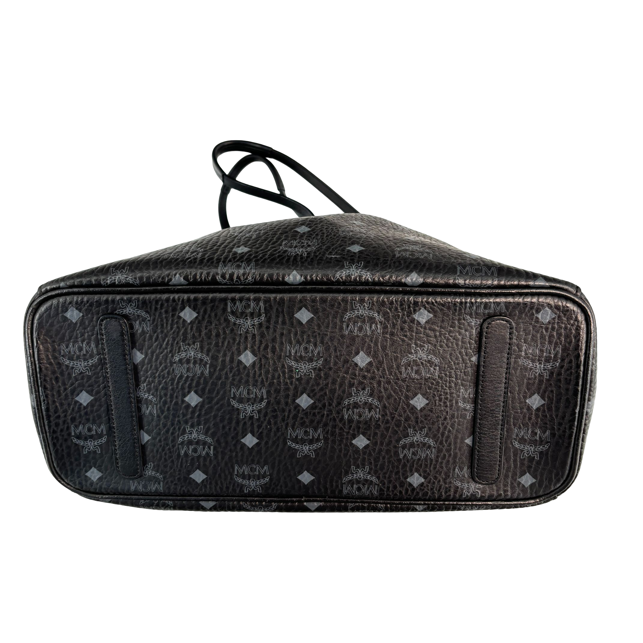 MCM Hand / Tote Bag Black Visetos Cognac Monogram