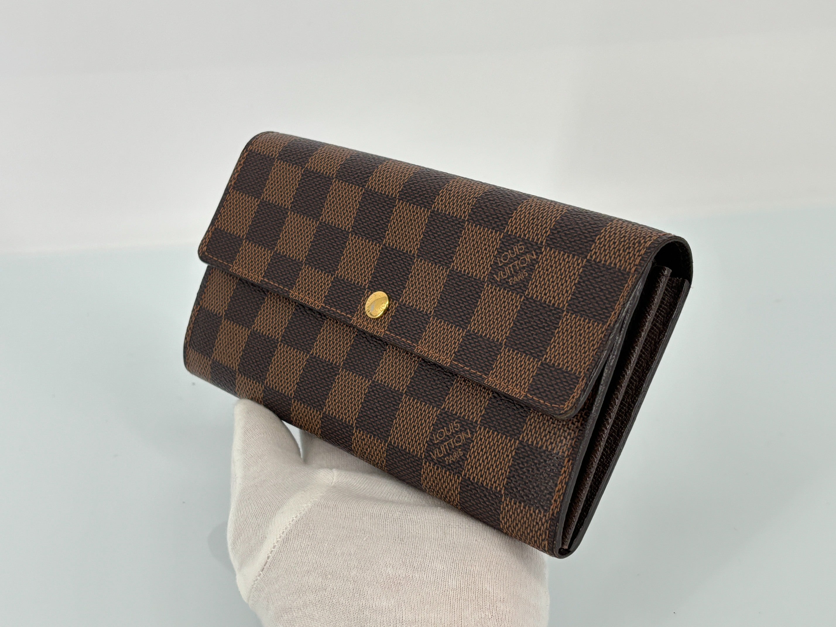 Louis Vuitton Sarah Wallet Damier Ebene Canvas incl. Box