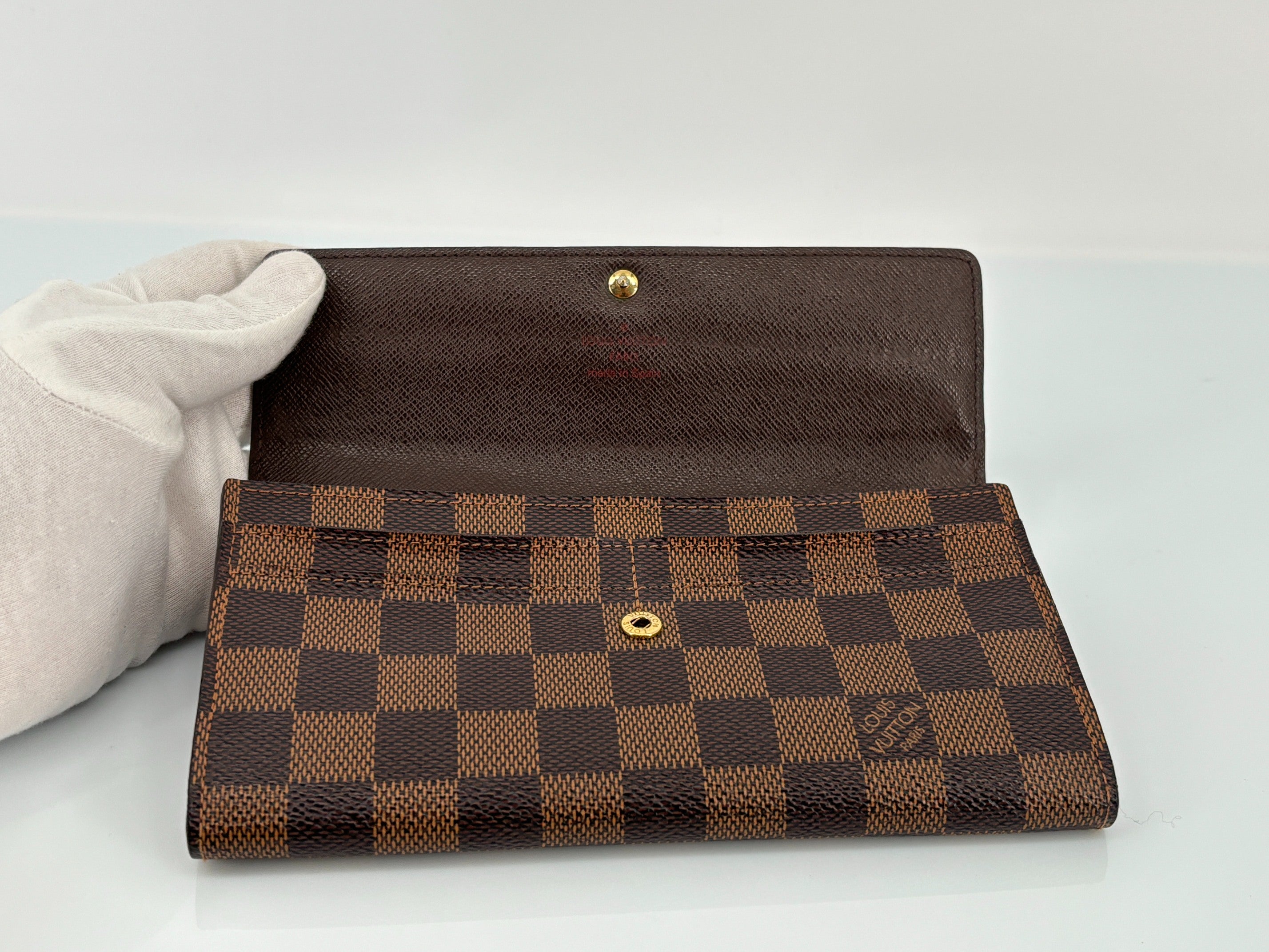 Louis Vuitton Sarah Wallet Damier Ebene Canvas incl. Box