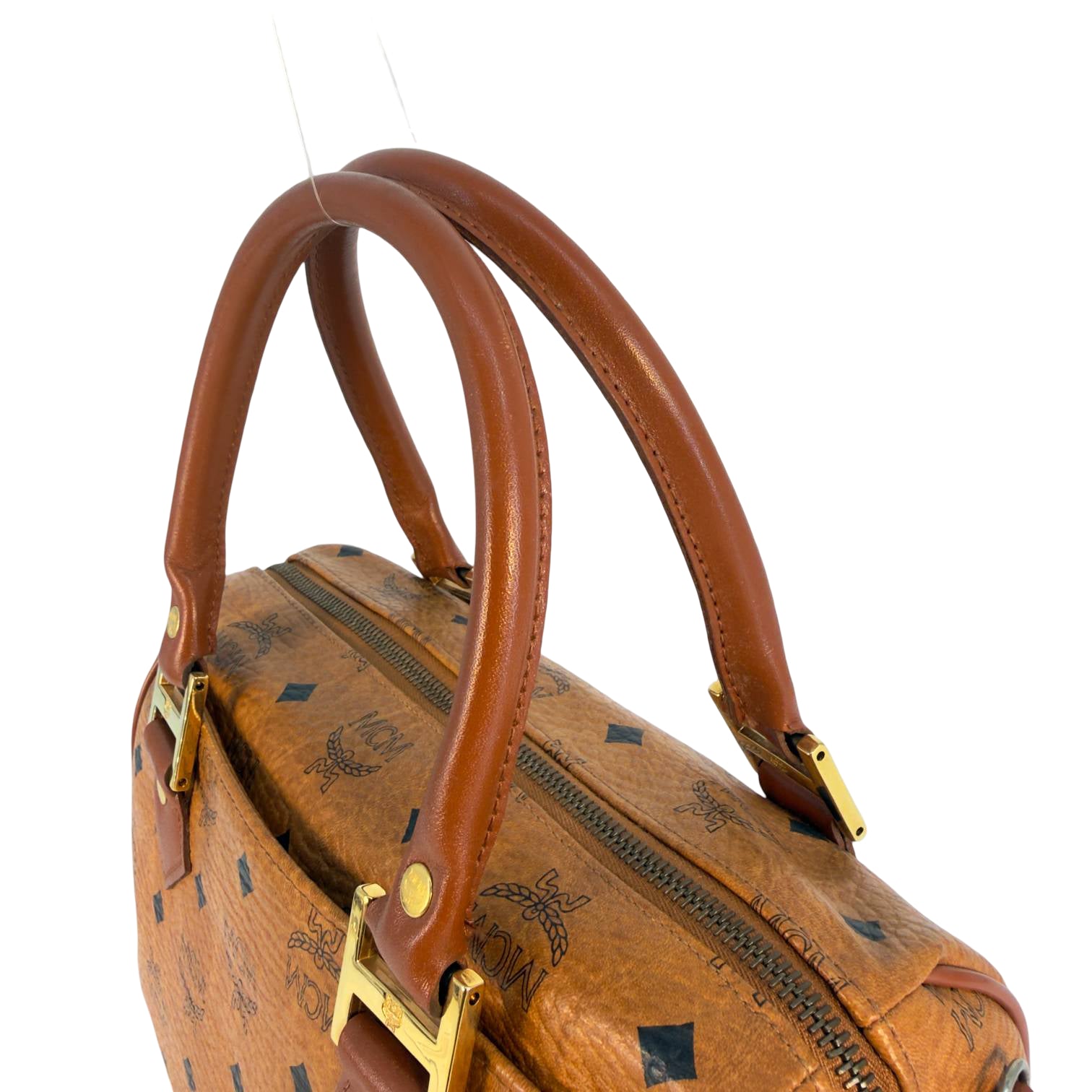 MCM Boston Bag Braun Visetos Monogram
