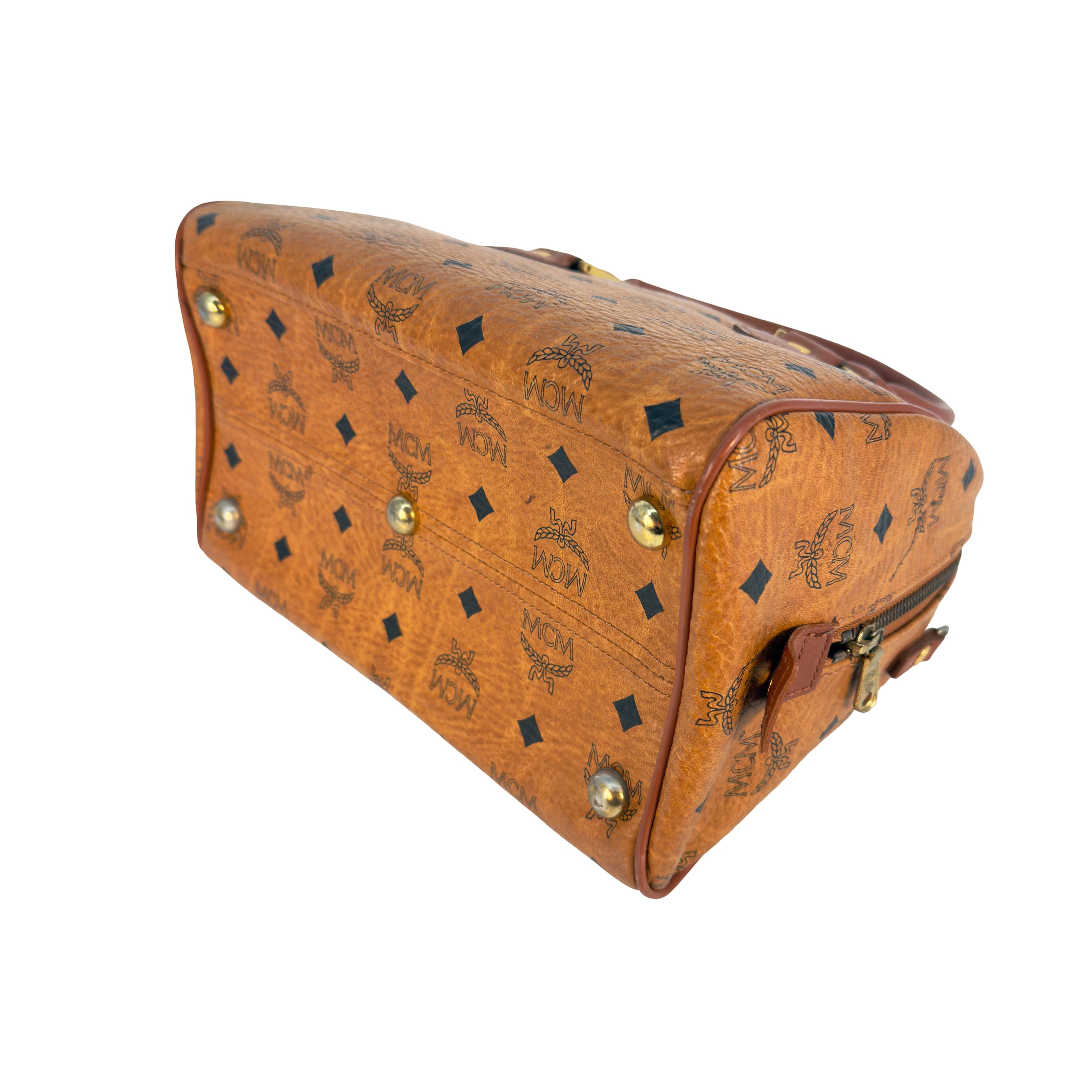 MCM Boston Bag Braun Visetos Monogram